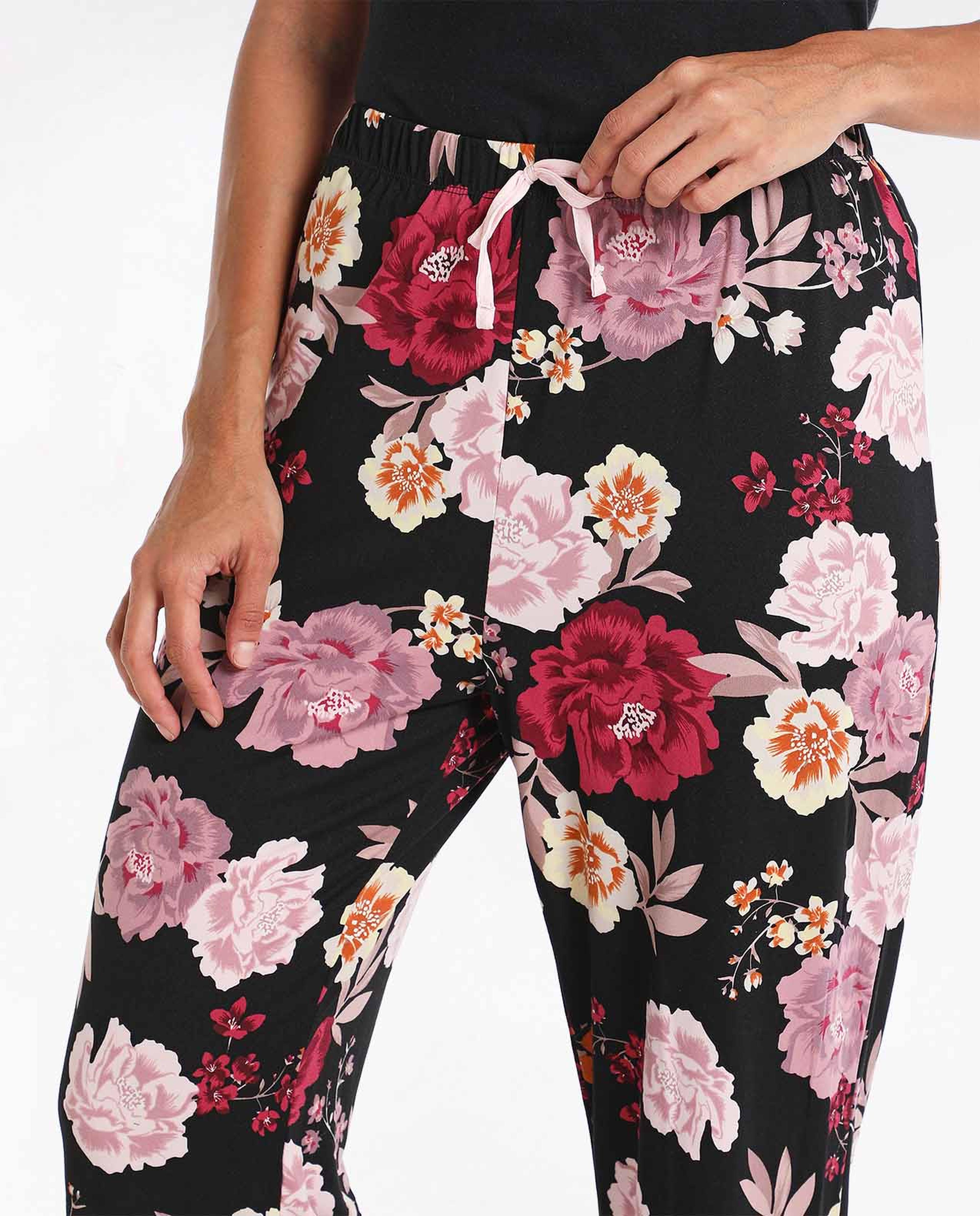 Printed Pyjama with Elasticated Drawstring Waist