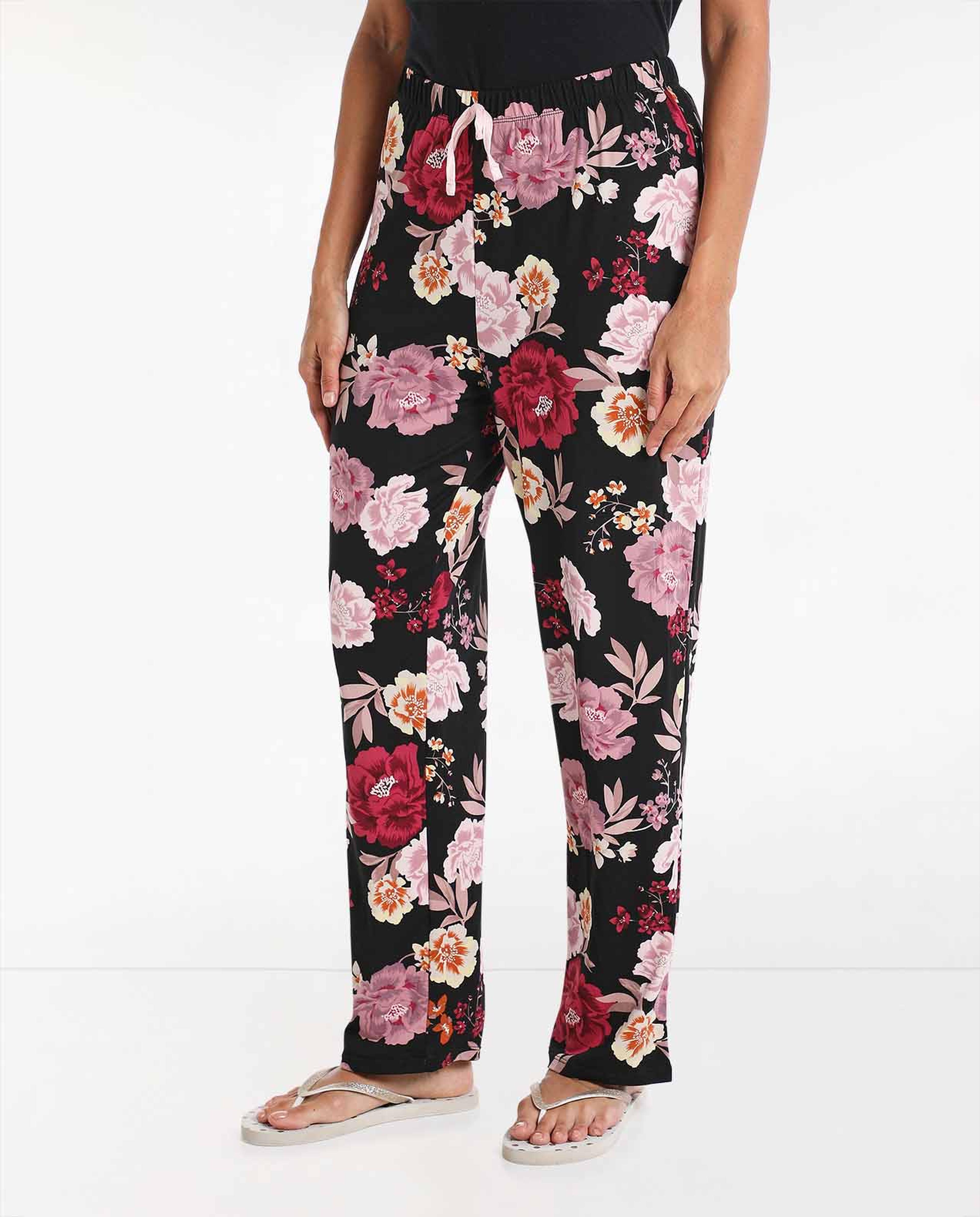 Printed Pyjama with Elasticated Drawstring Waist