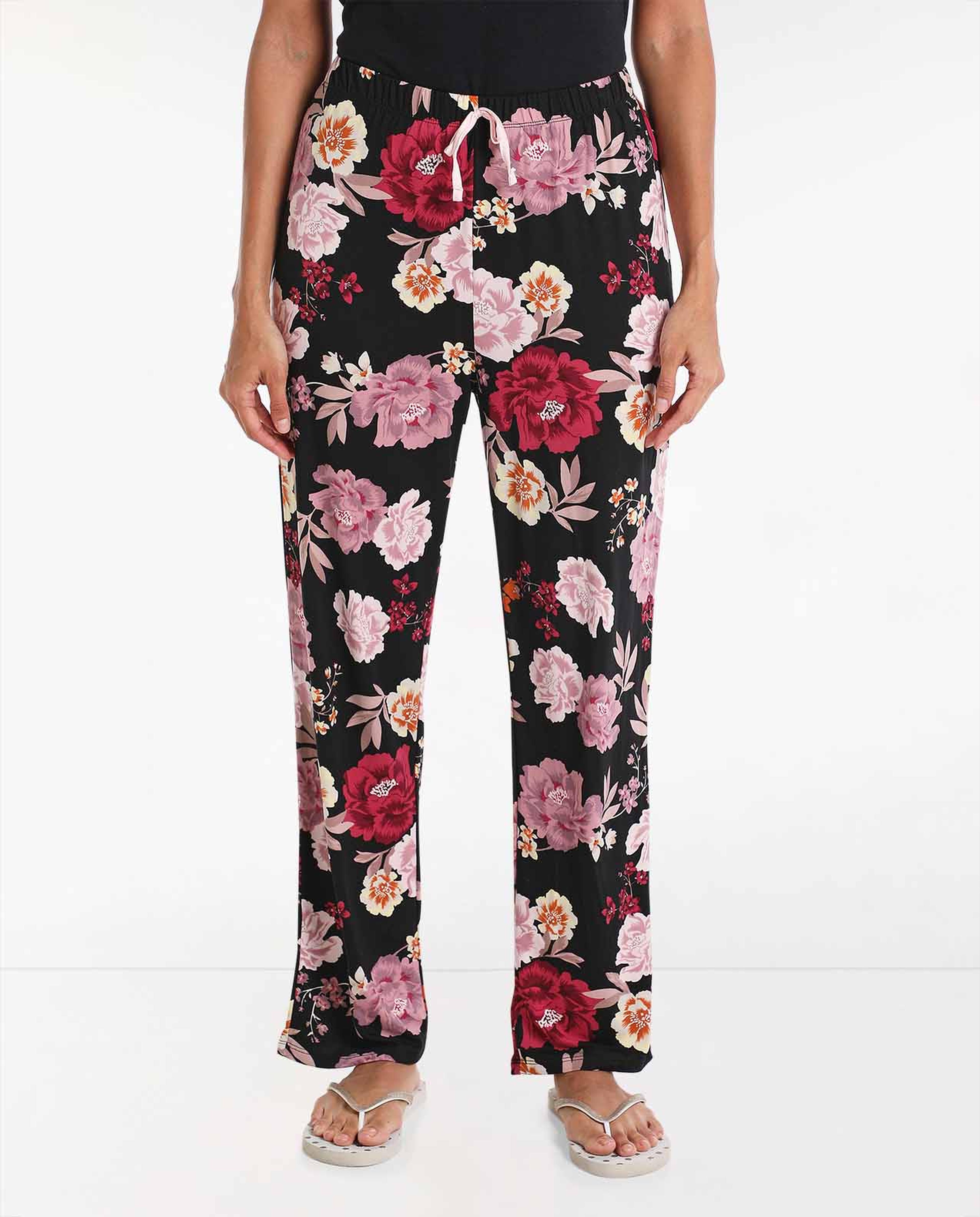 Printed Pyjama with Elasticated Drawstring Waist