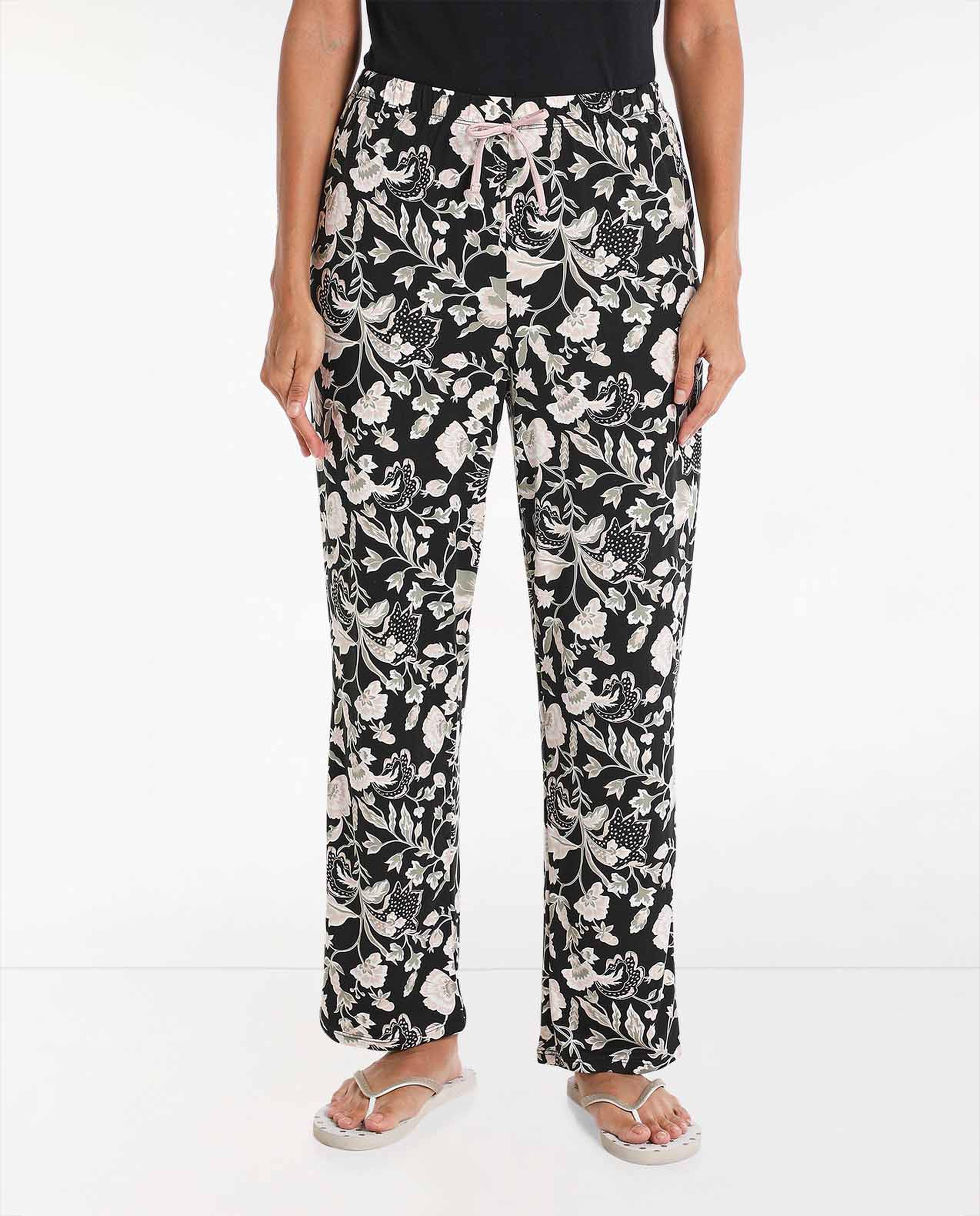 Printed Pyjama with Elasticated Drawstring Waist