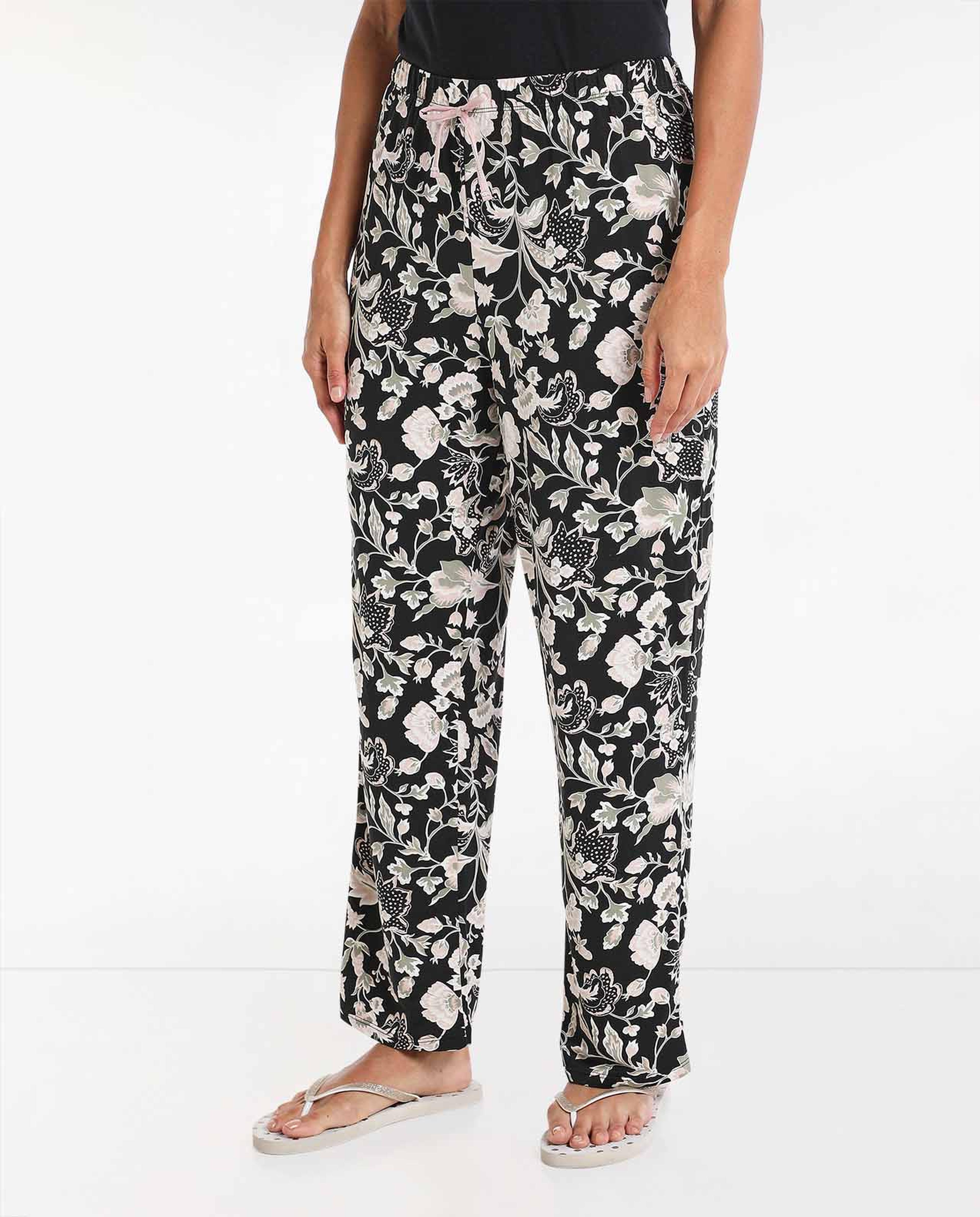 Printed Pyjama with Elasticated Drawstring Waist