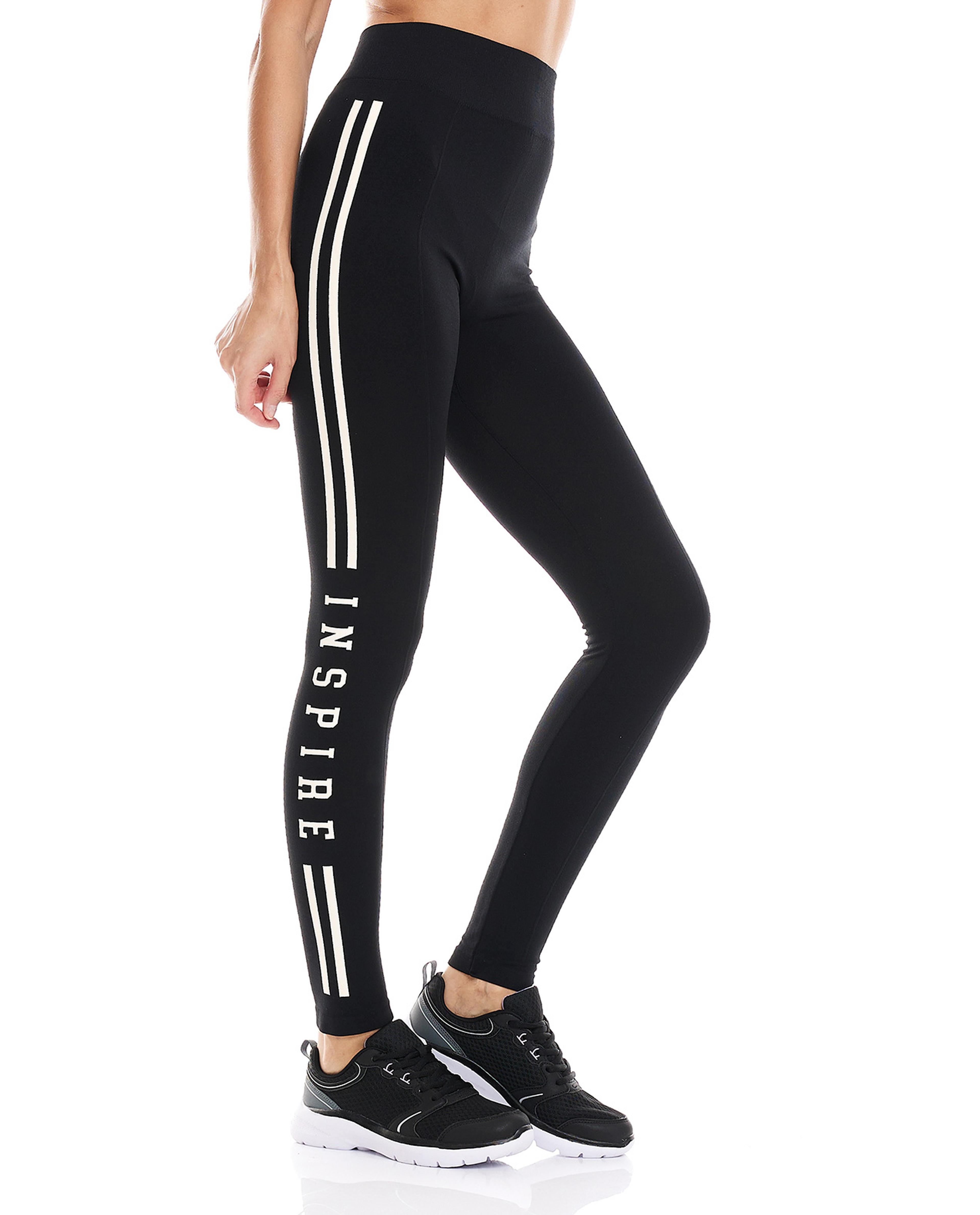 Typography Printed Active Leggings