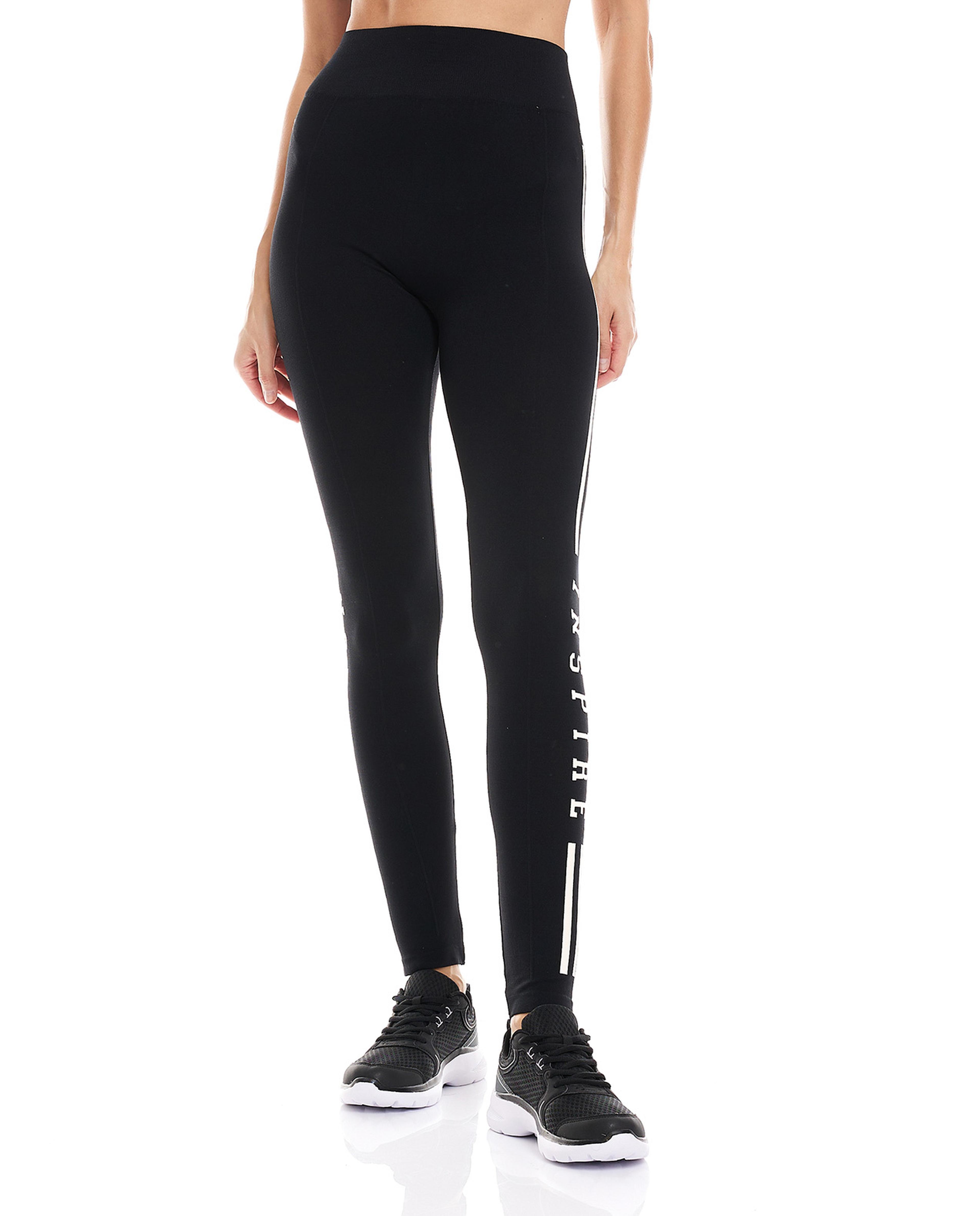 Typography Printed Active Leggings