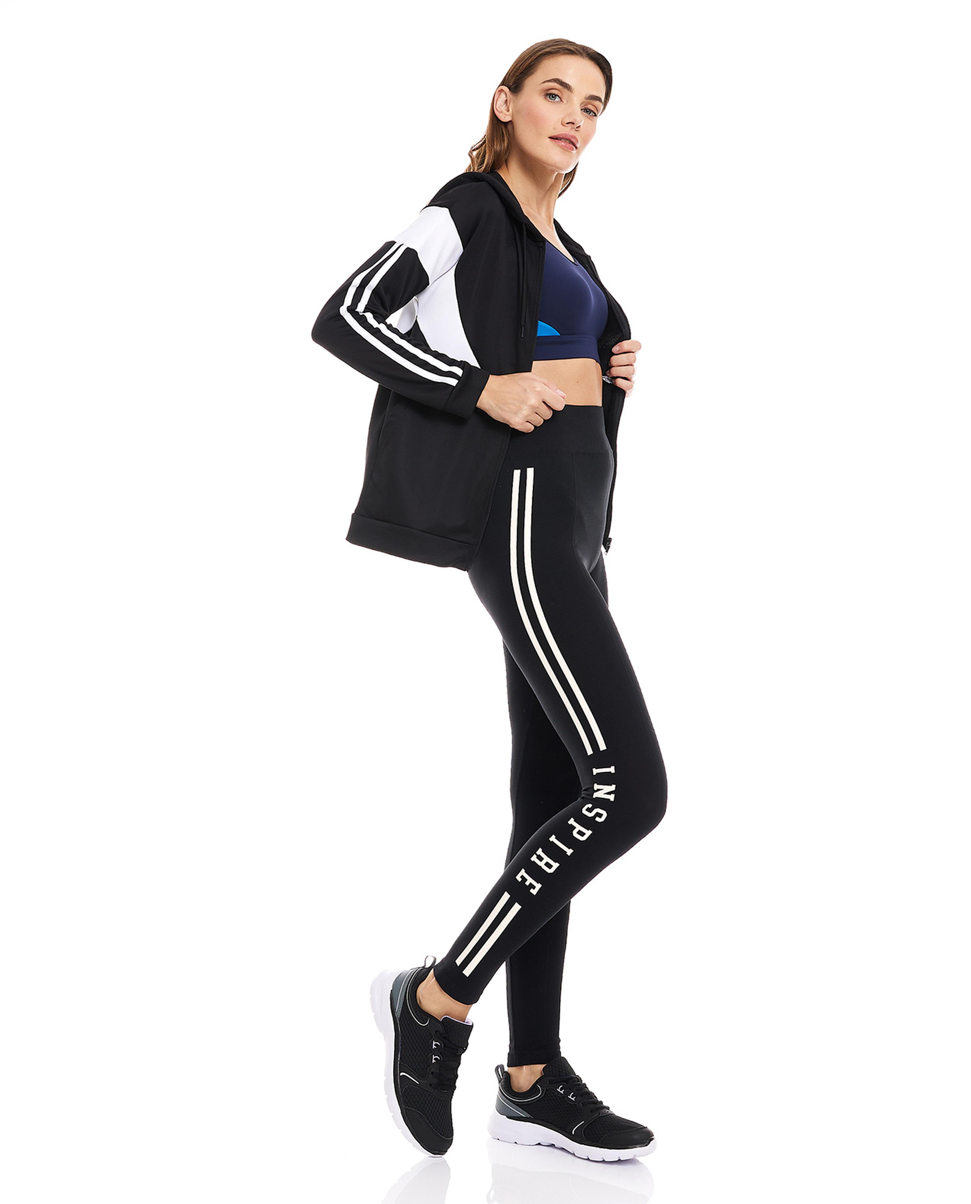 Typography Printed Active Leggings