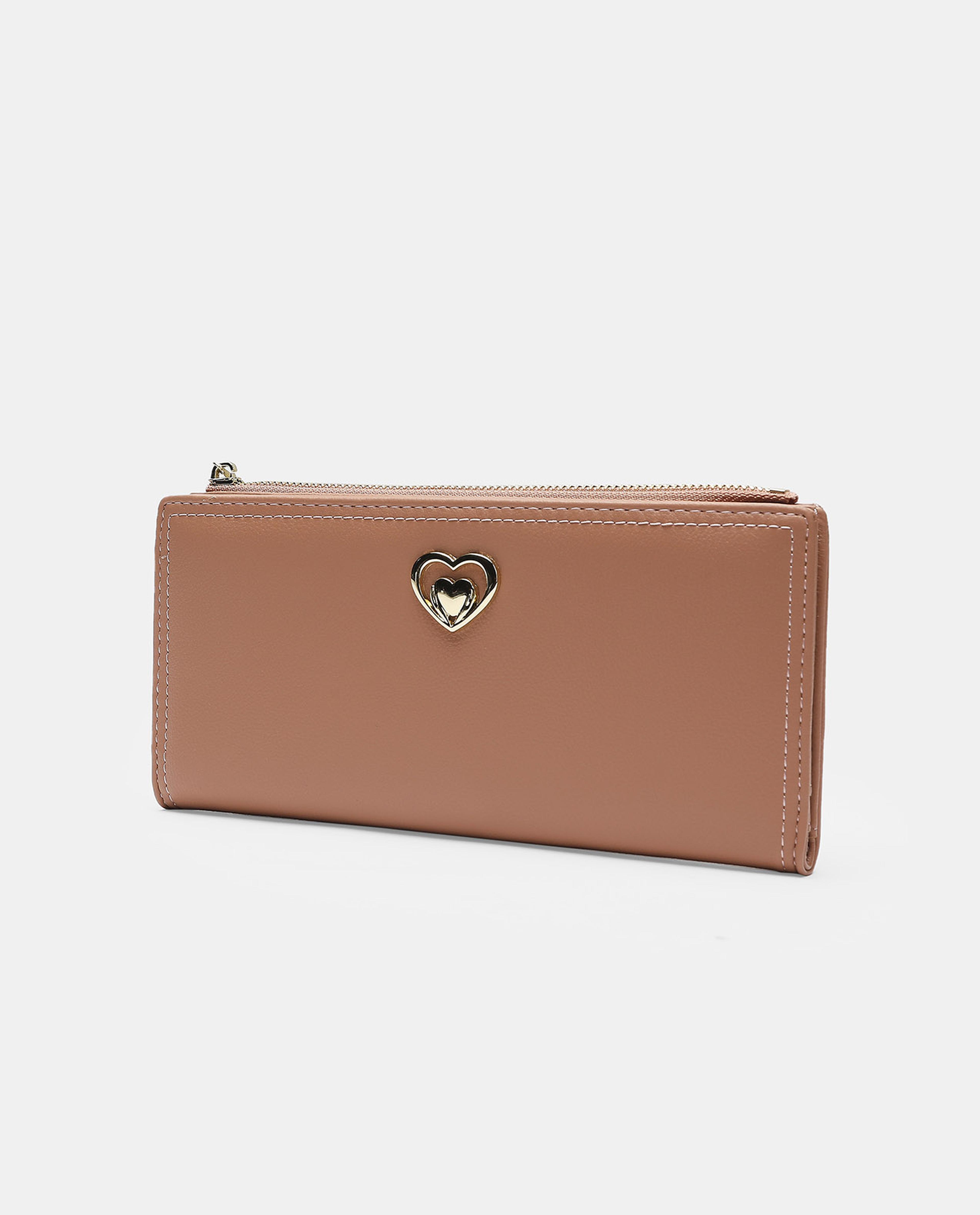 Solid Zip Around Wallet