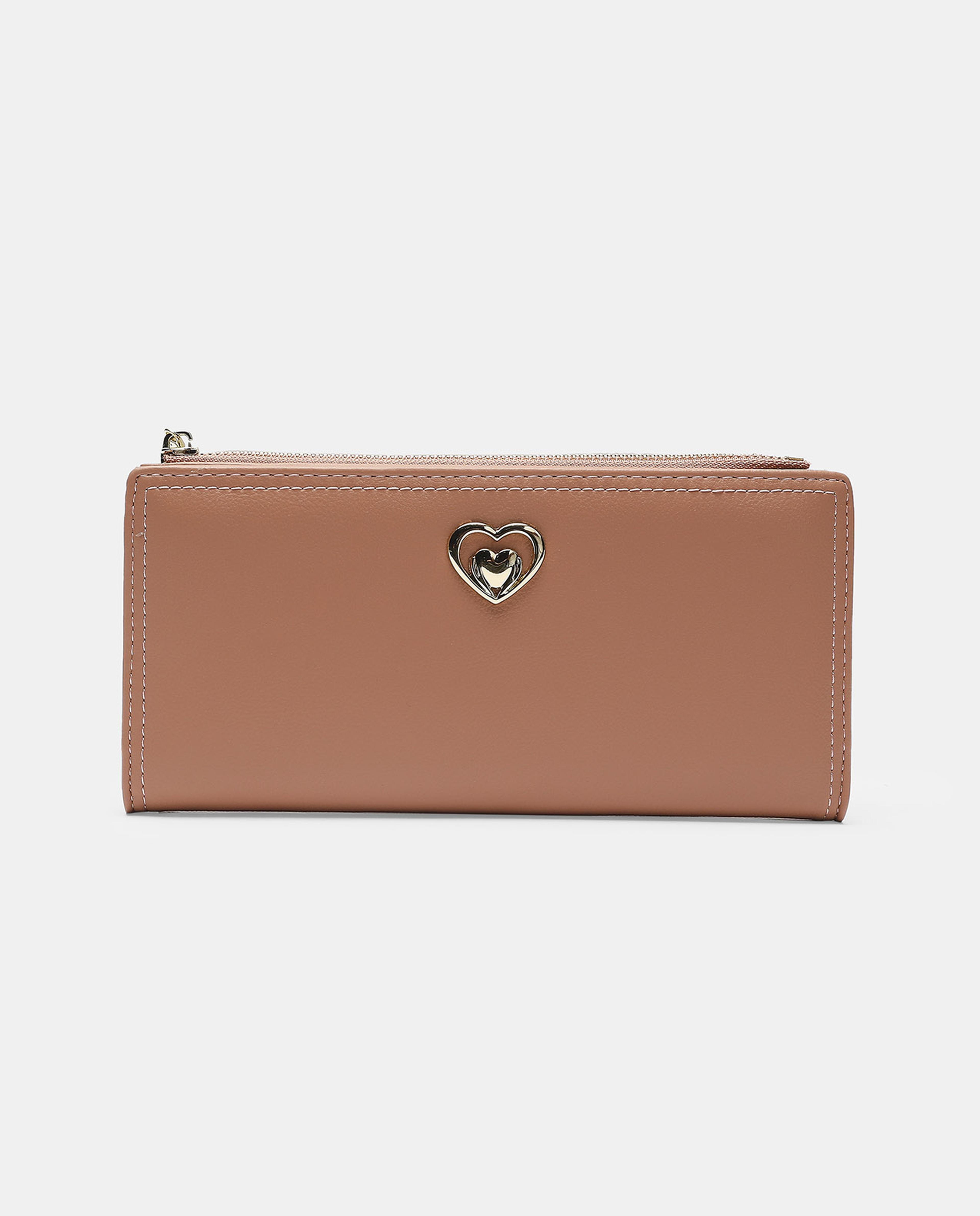Solid Zip Around Wallet