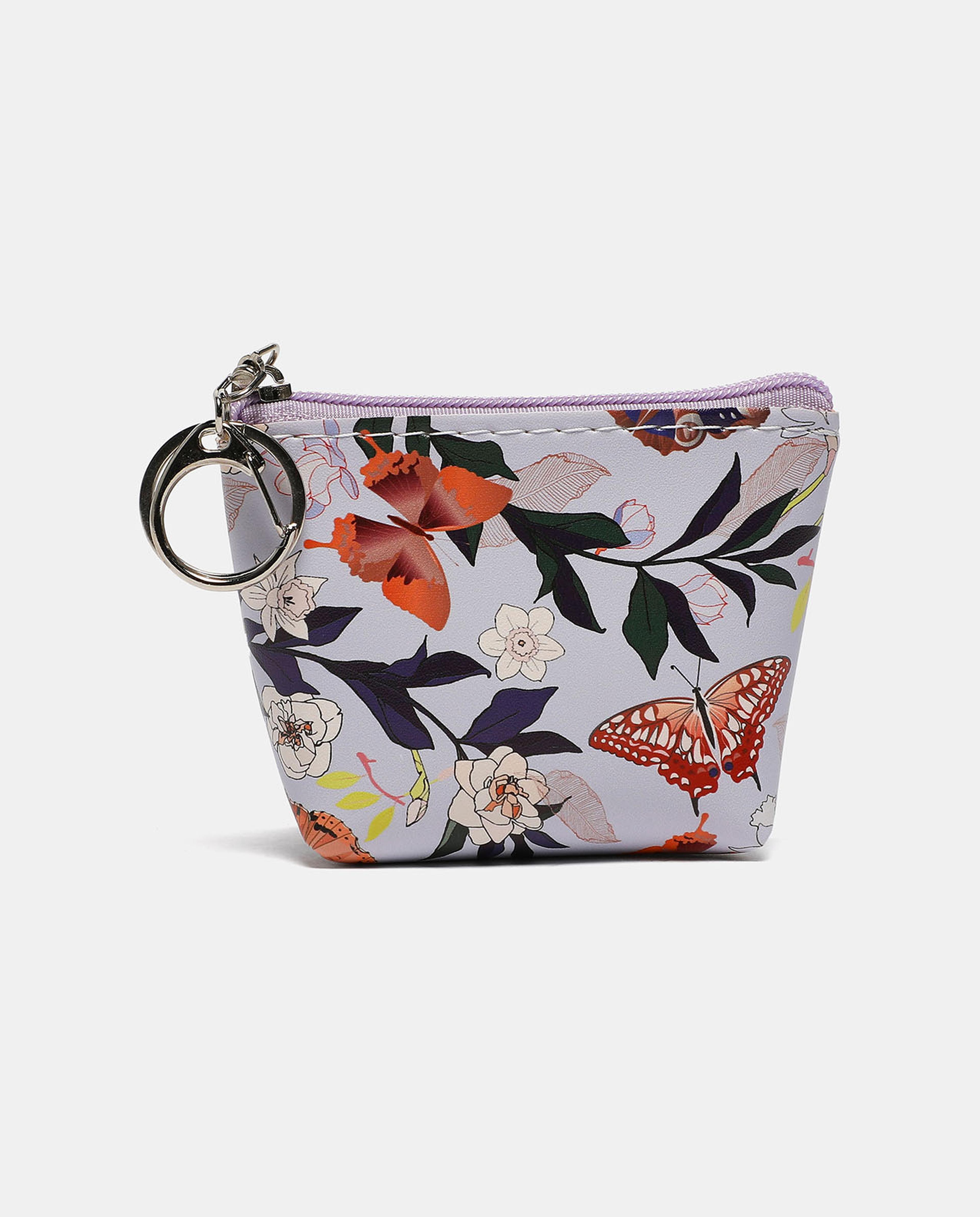 Floral Print Square Coin Purse