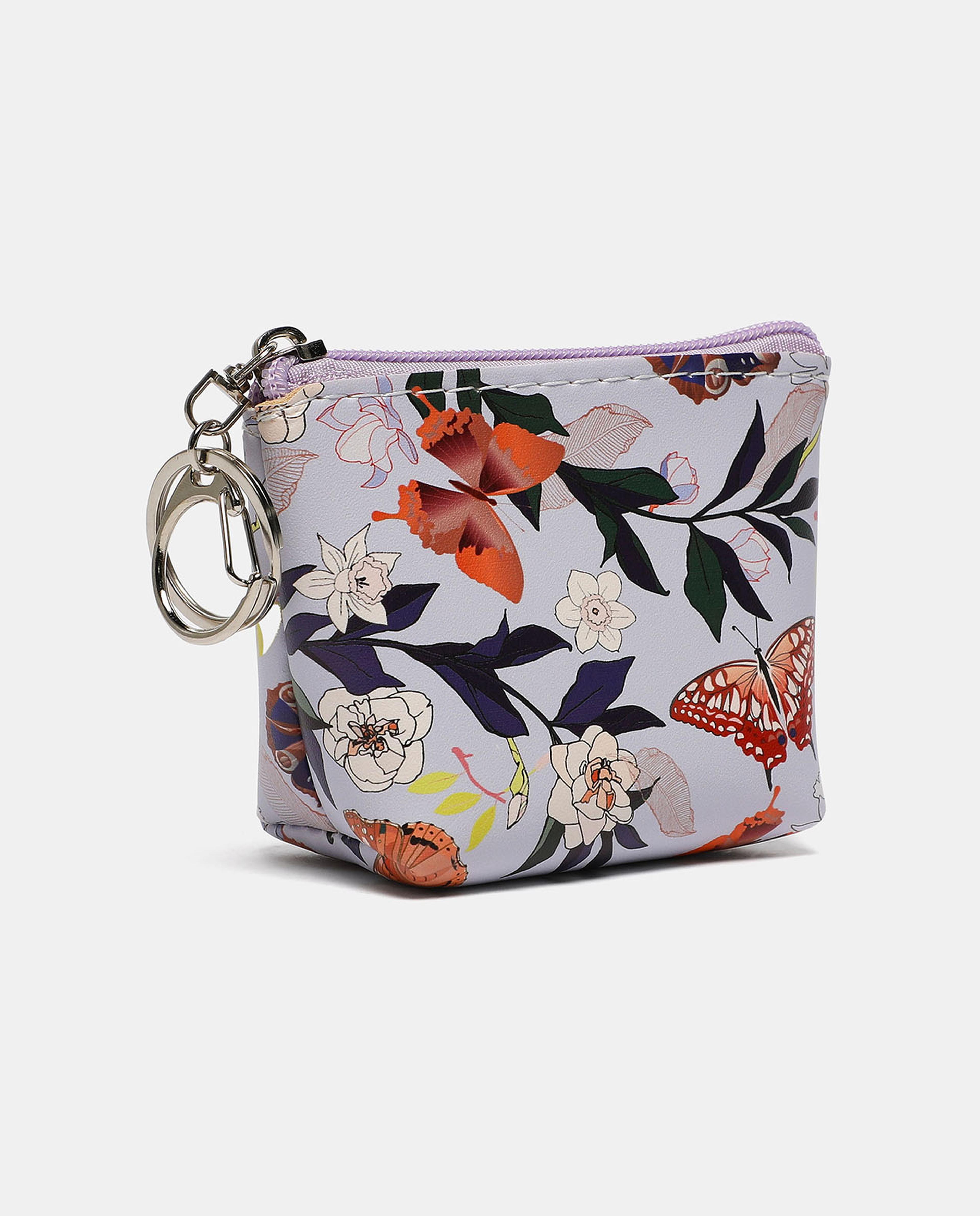 Floral Print Square Coin Purse