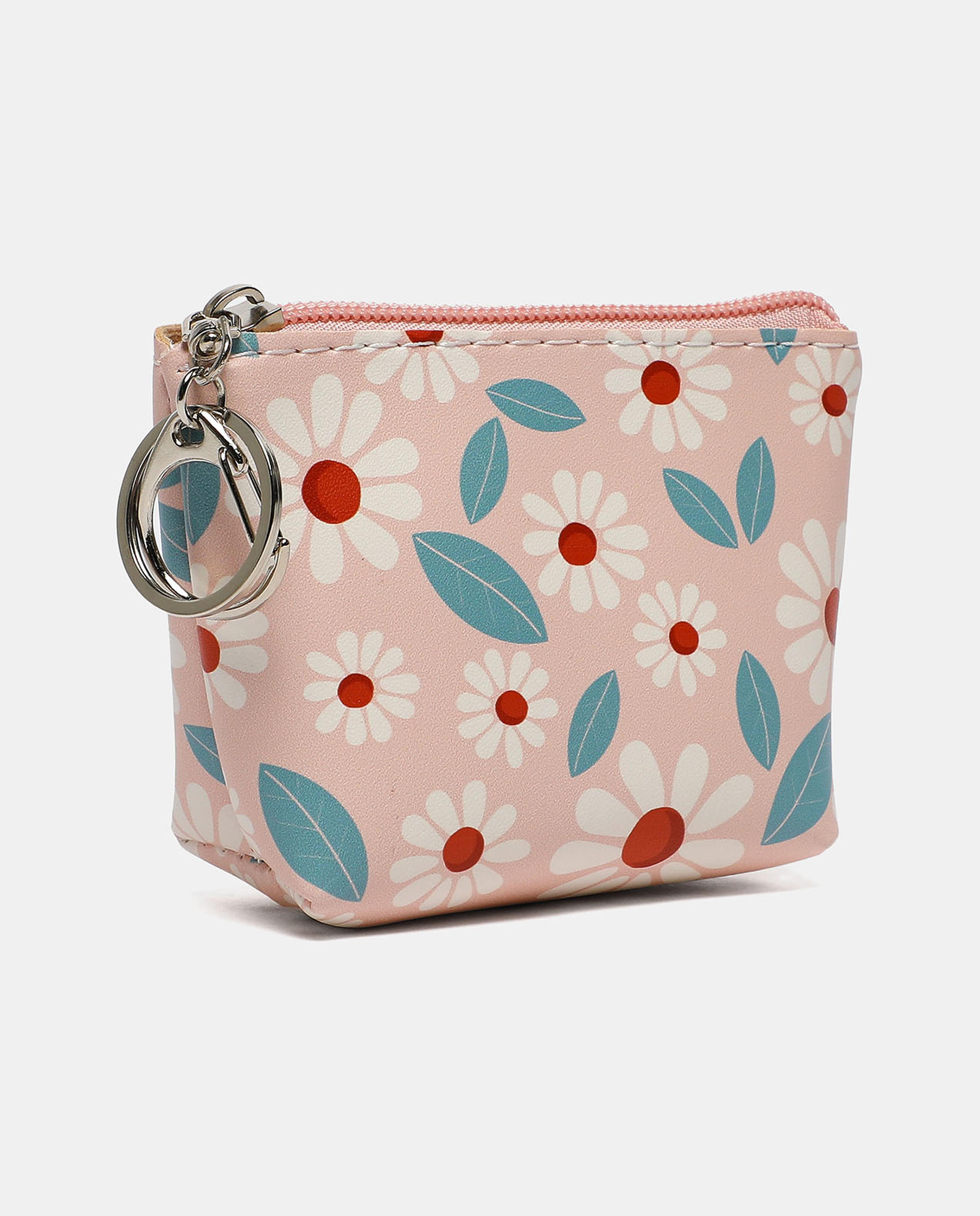 Floral Print Square Coin Purse