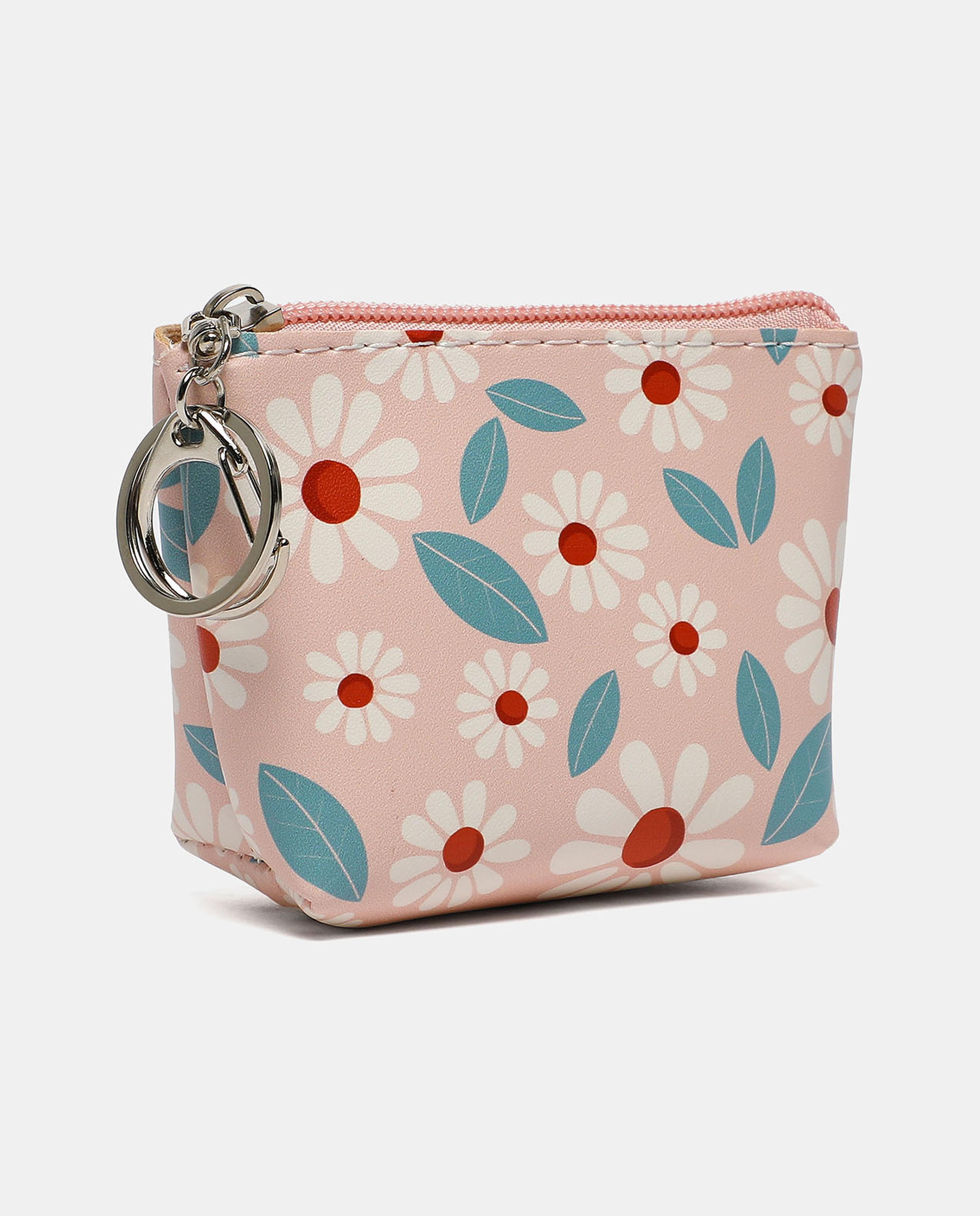 Floral Print Square Coin Purse