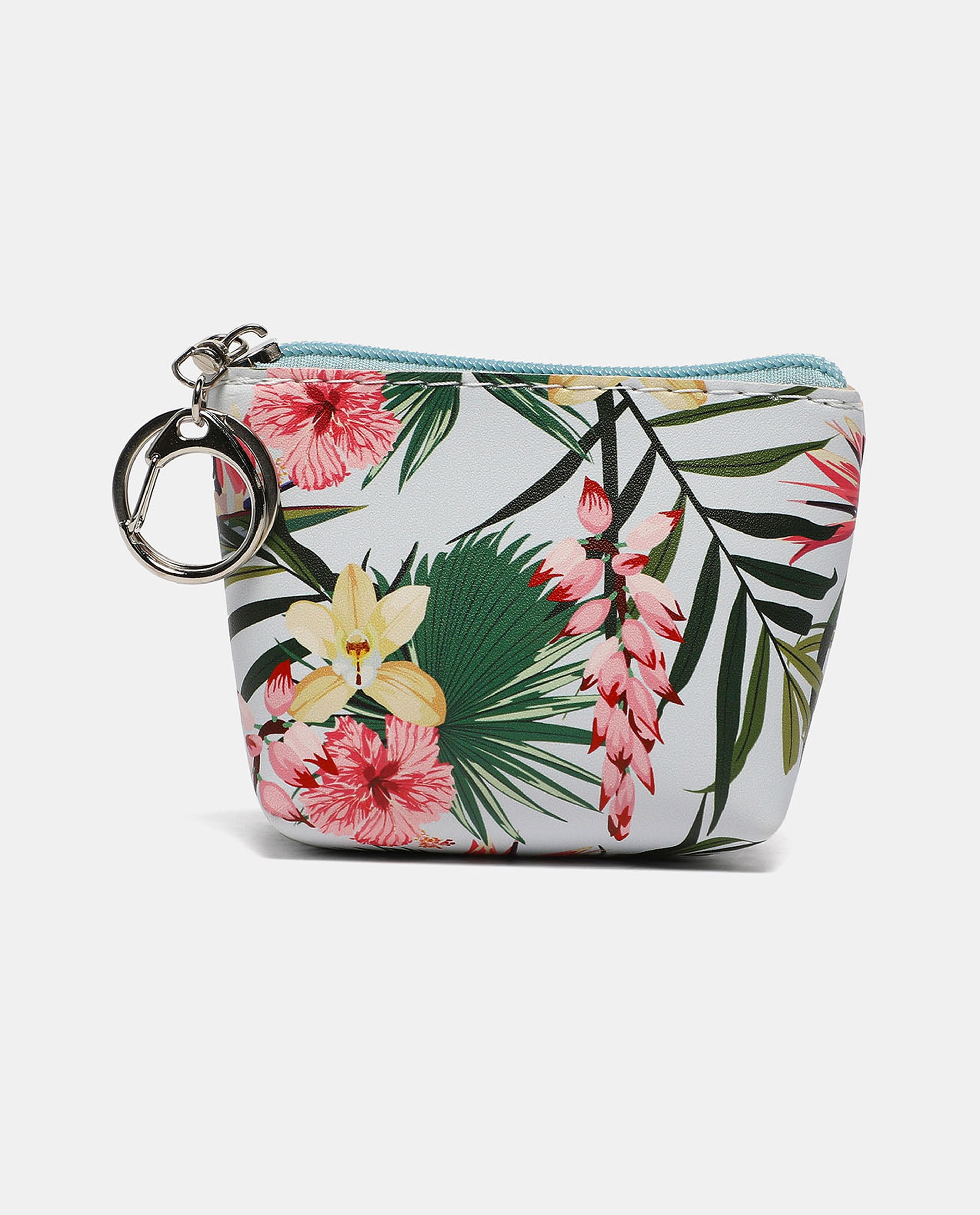 Floral Print Square Coin Purse