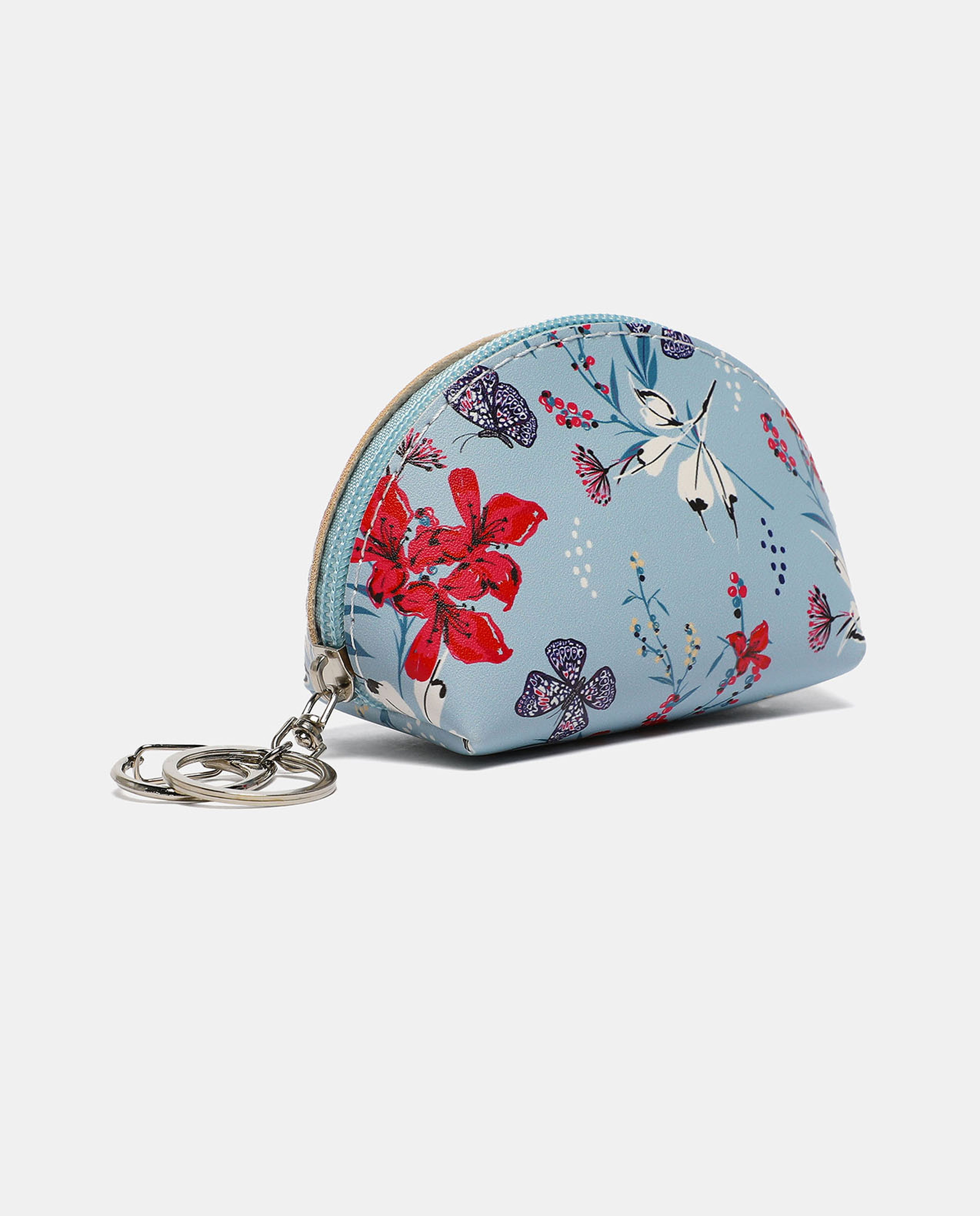 Floral Print Round Coin Purse