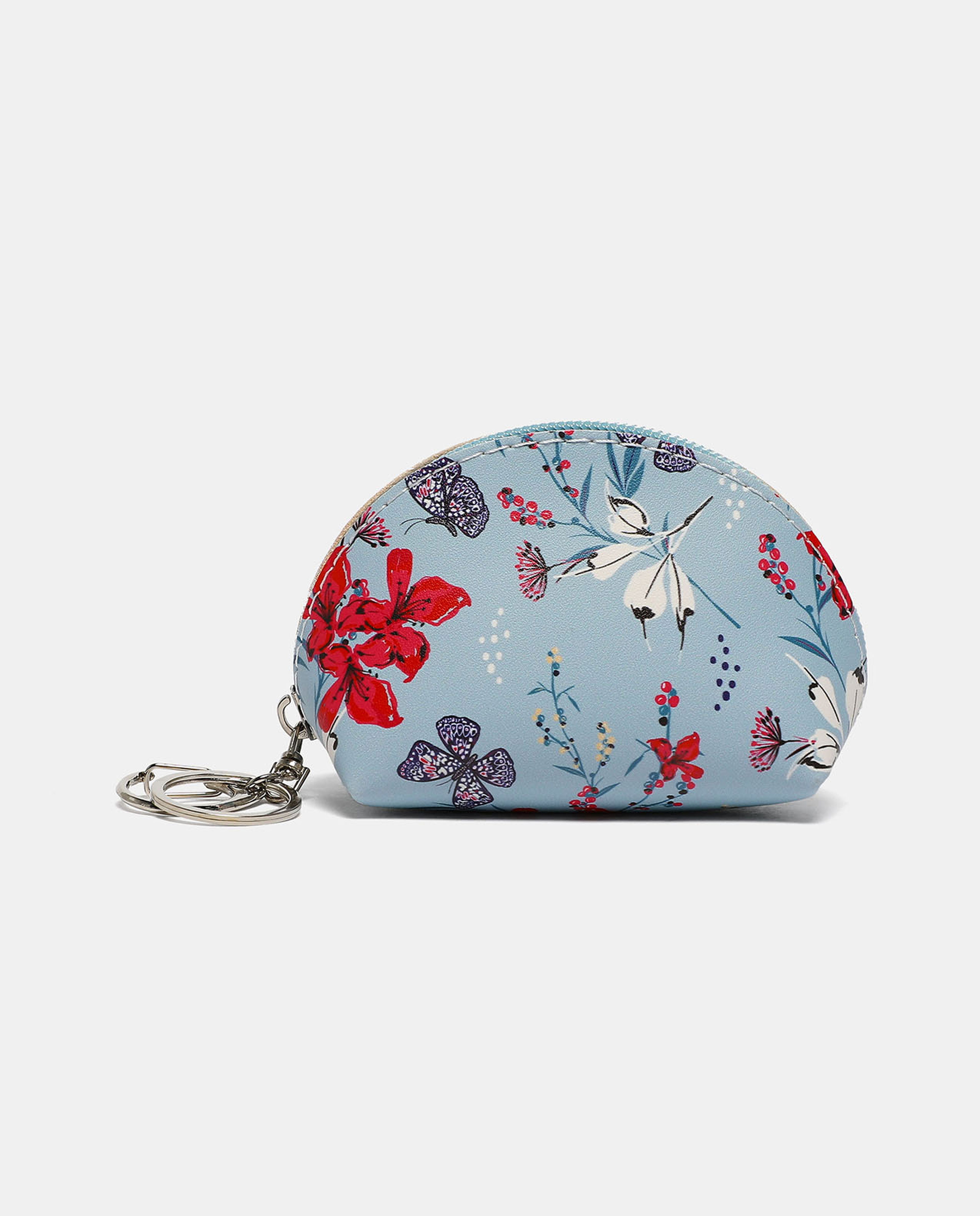 Floral Print Round Coin Purse
