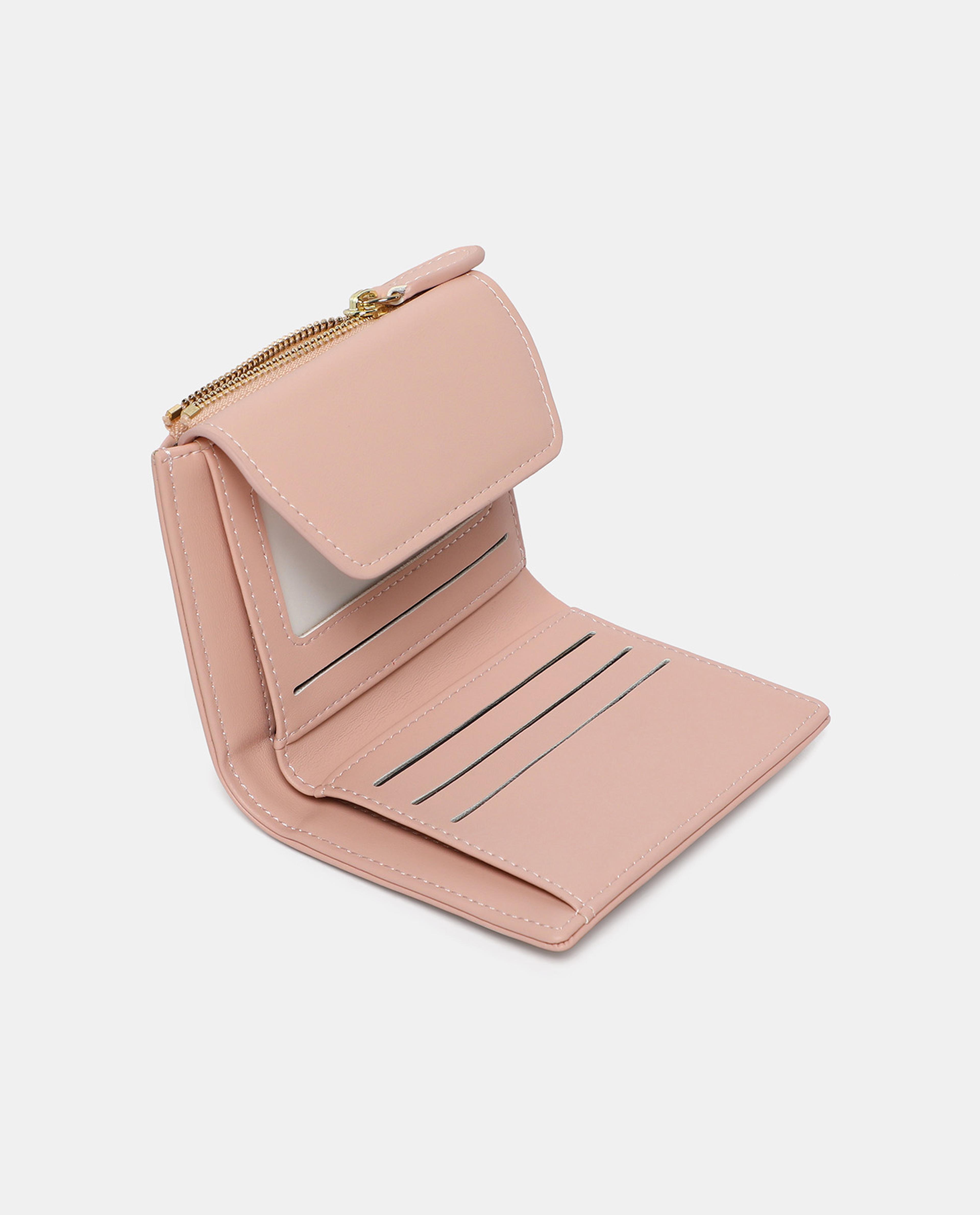 Textured Bi-fold Wallet with Flap