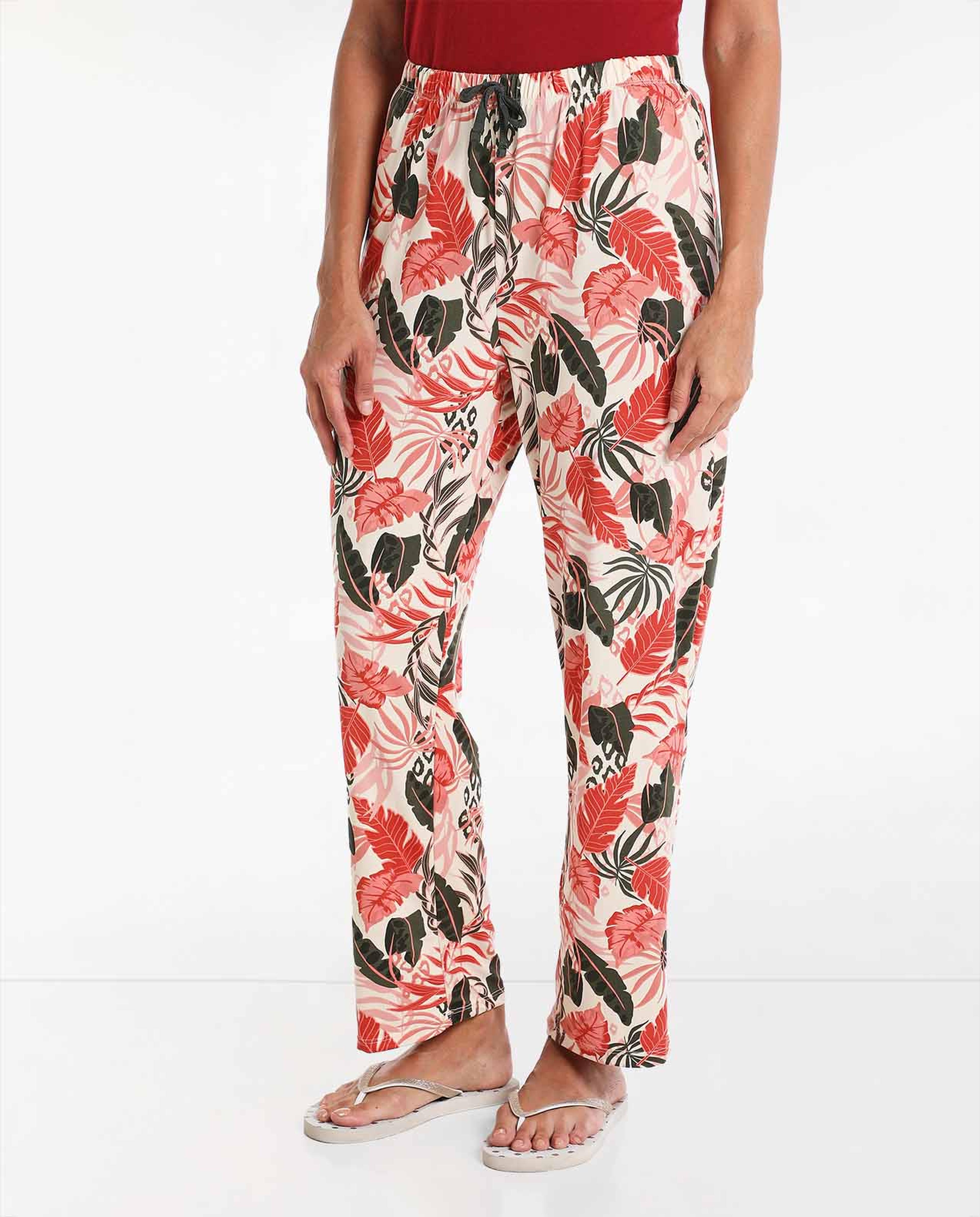 Printed Pyjama with Elasticated Drawstring Waist