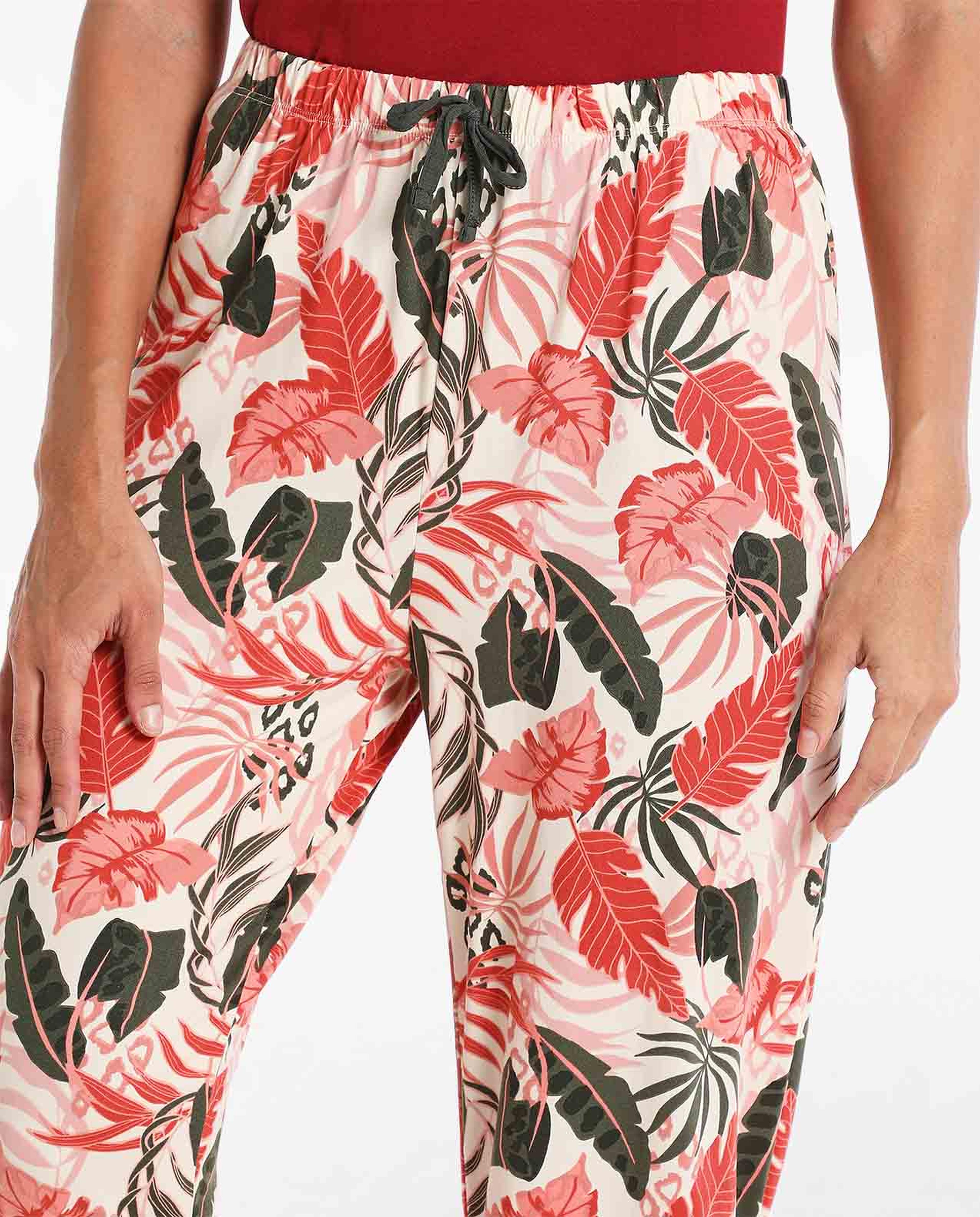 Printed Pyjama with Elasticated Drawstring Waist