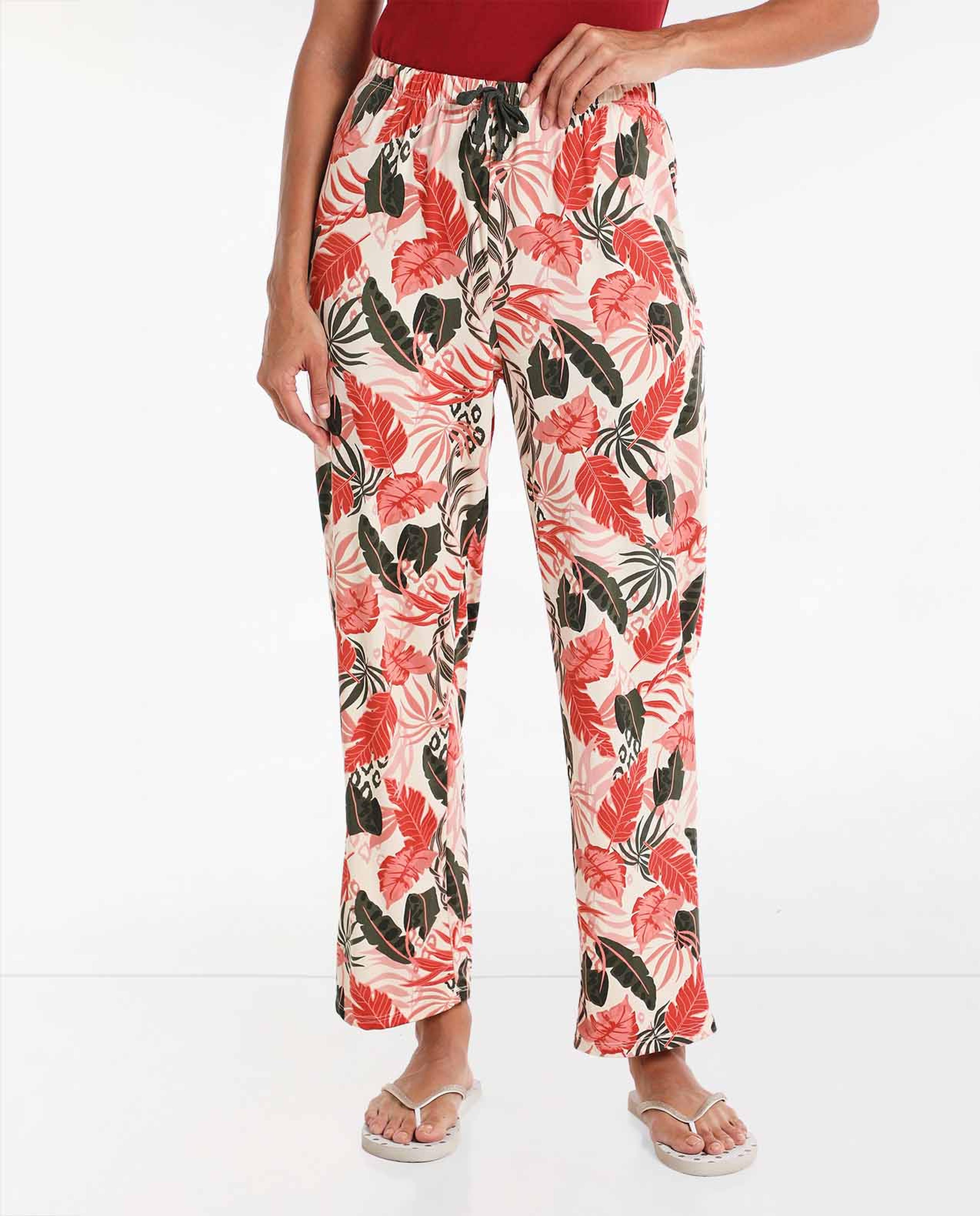 Printed Pyjama with Elasticated Drawstring Waist