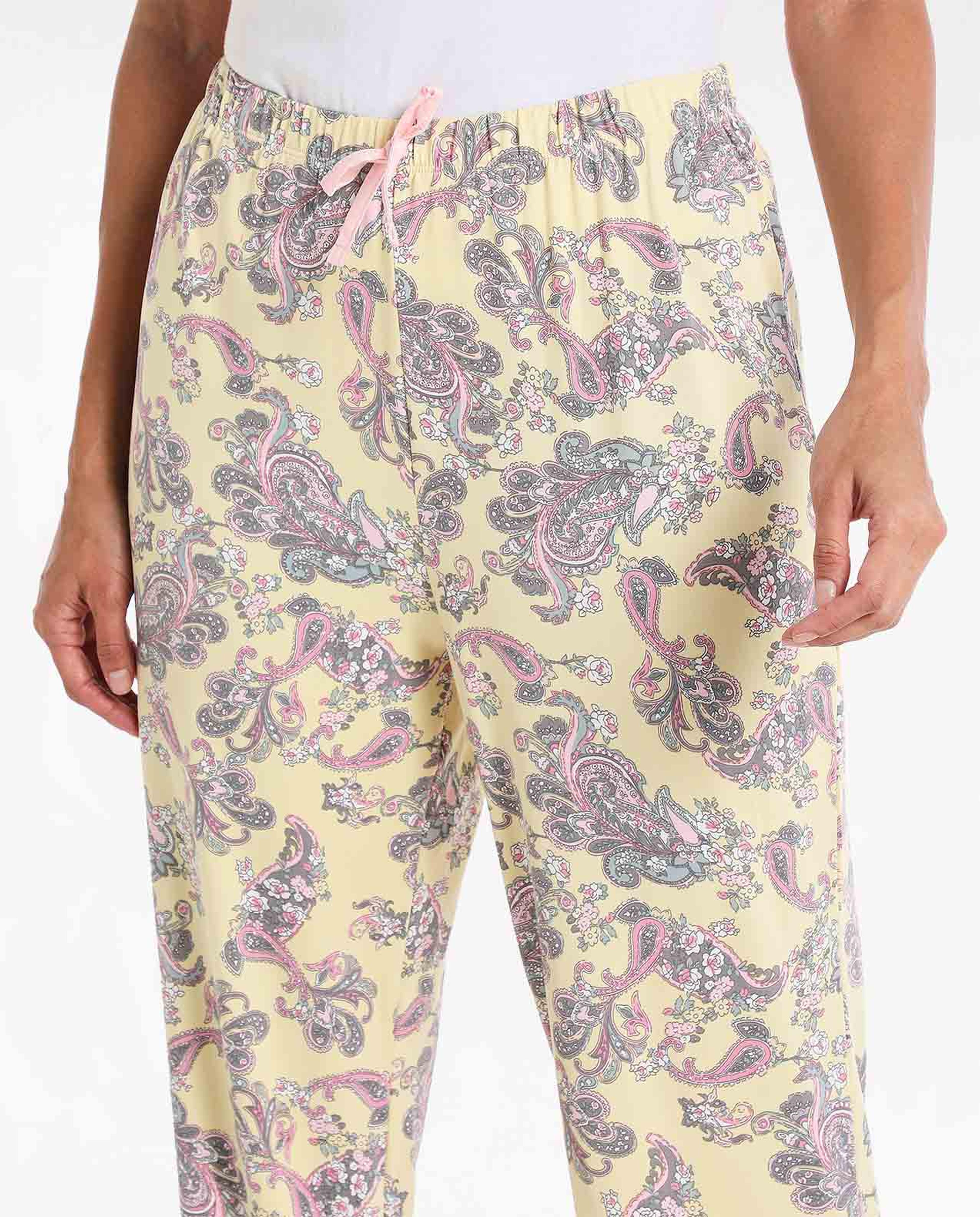 Printed Pyjama with Elasticated Drawstring Waist