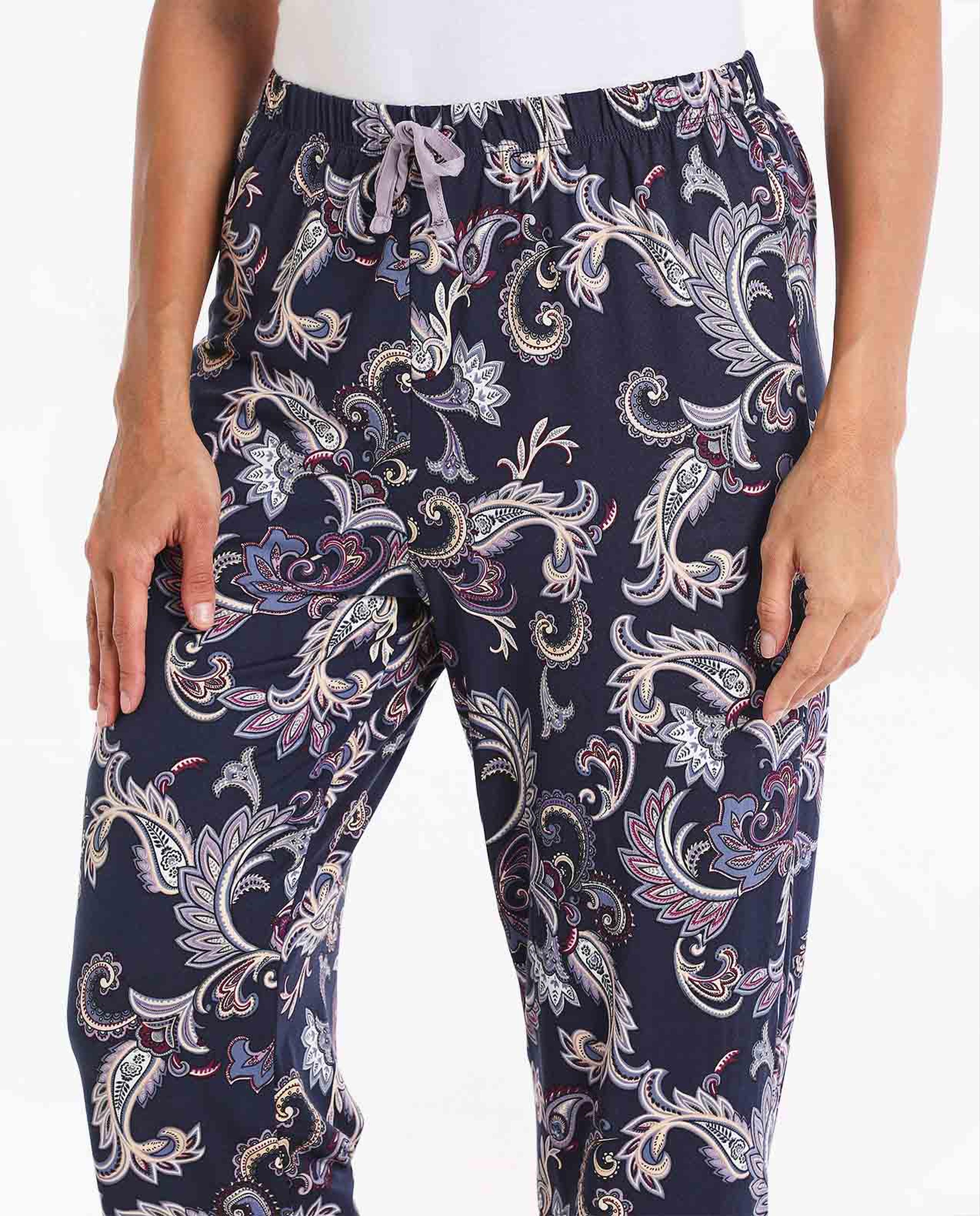 Printed Pyjama with Elasticated Drawstring Waist