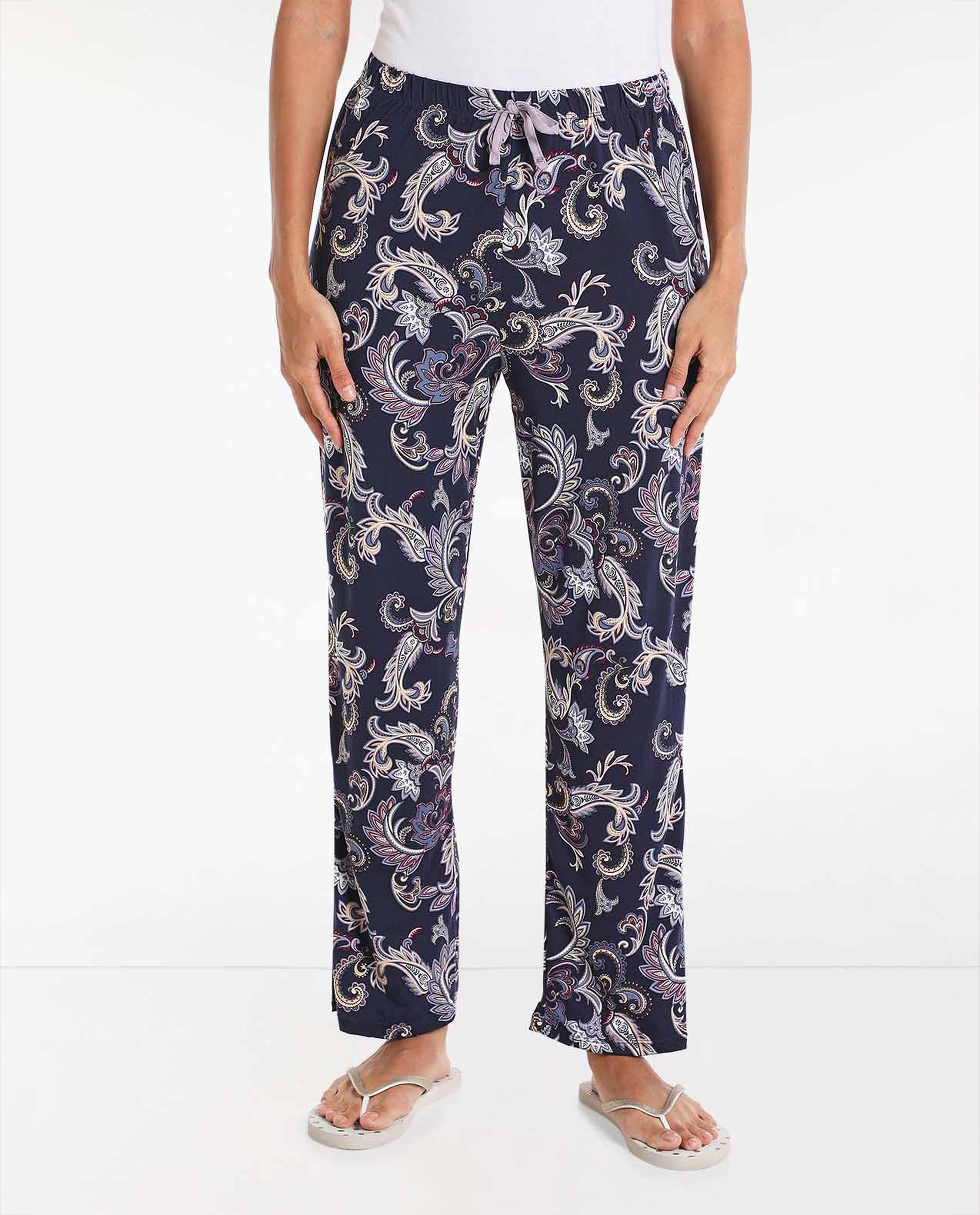 Printed Pyjama with Elasticated Drawstring Waist