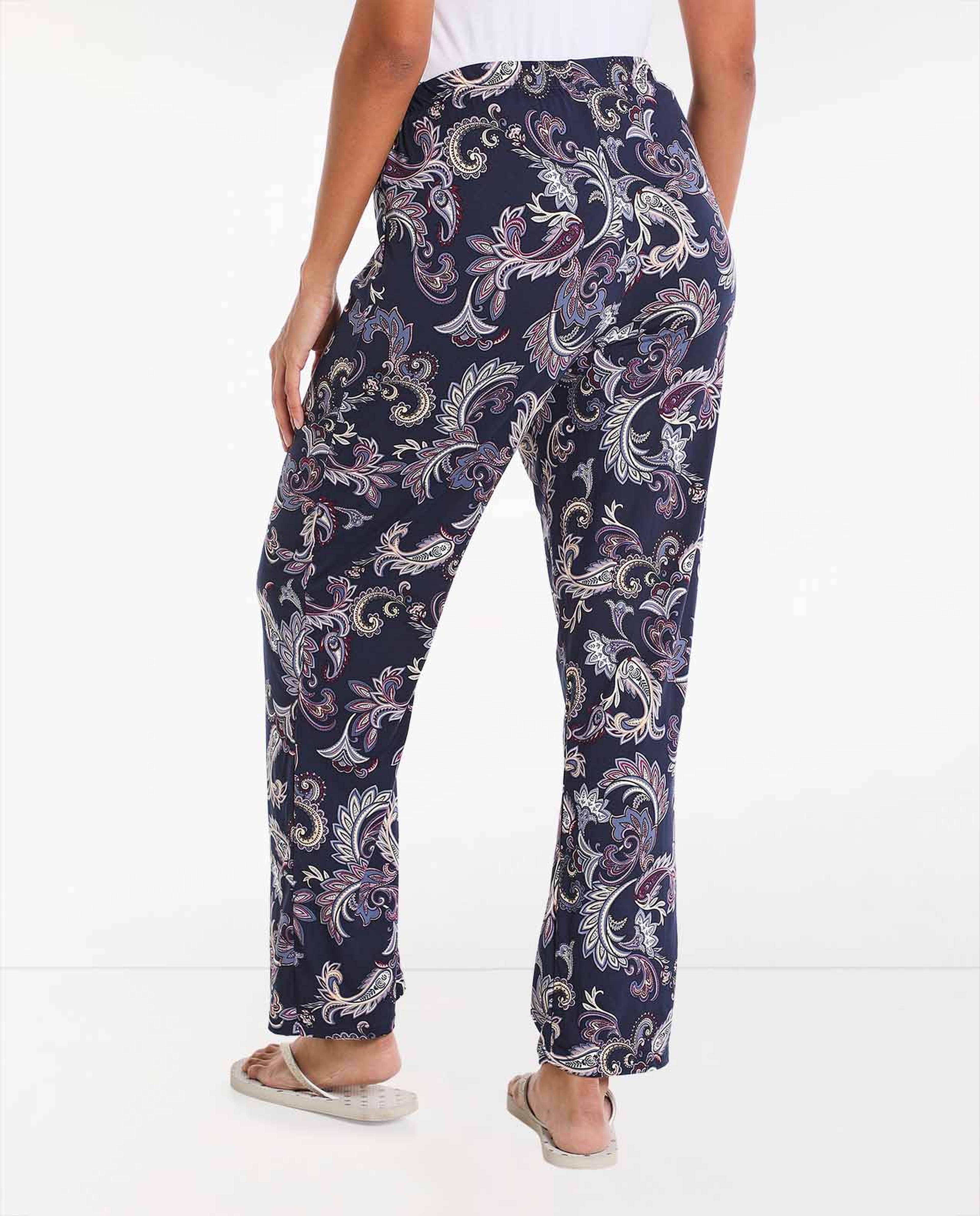 Printed Pyjama with Elasticated Drawstring Waist