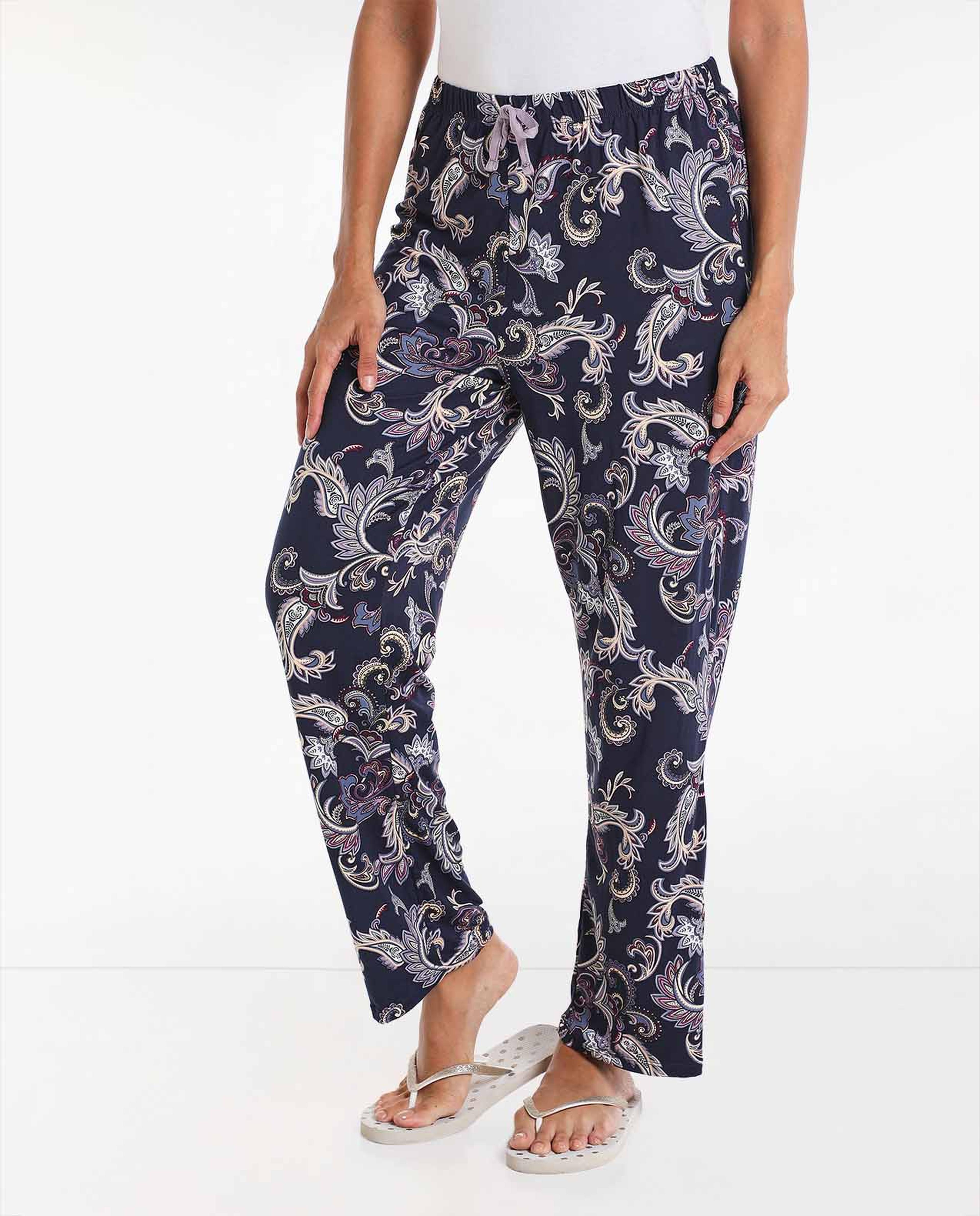 Printed Pyjama with Elasticated Drawstring Waist