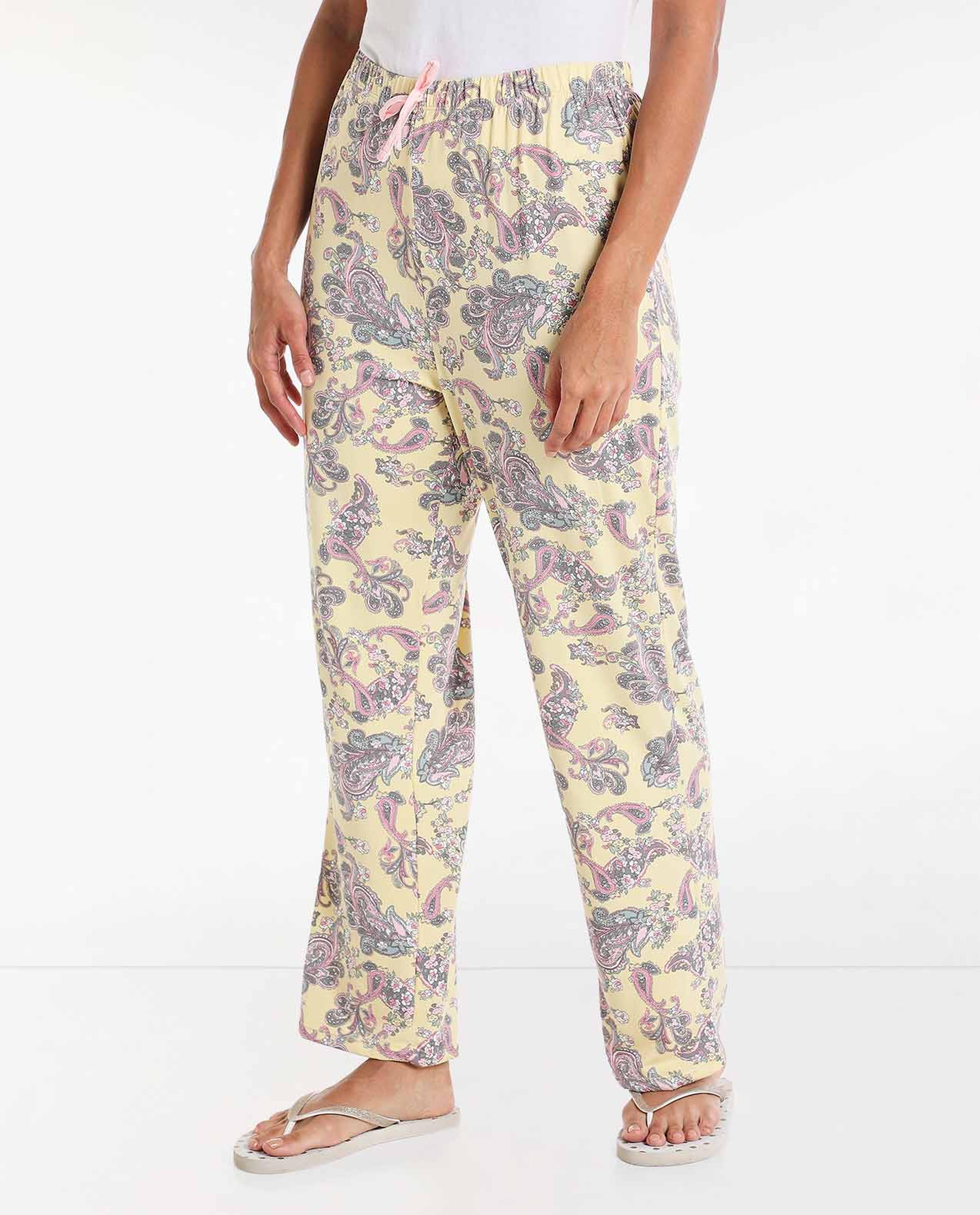 Printed Pyjama with Elasticated Drawstring Waist