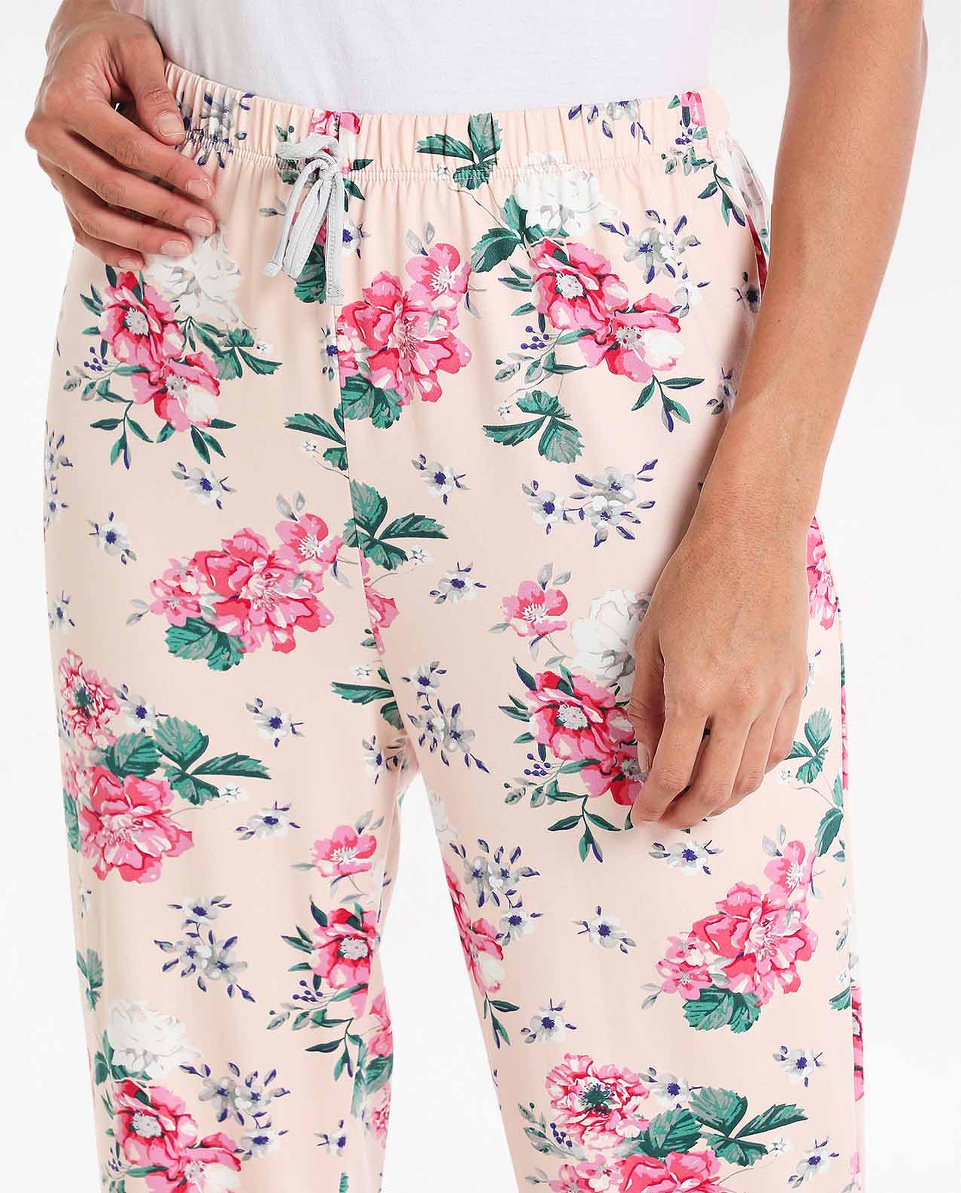 Printed Pyjama with Elasticated Drawstring Waist