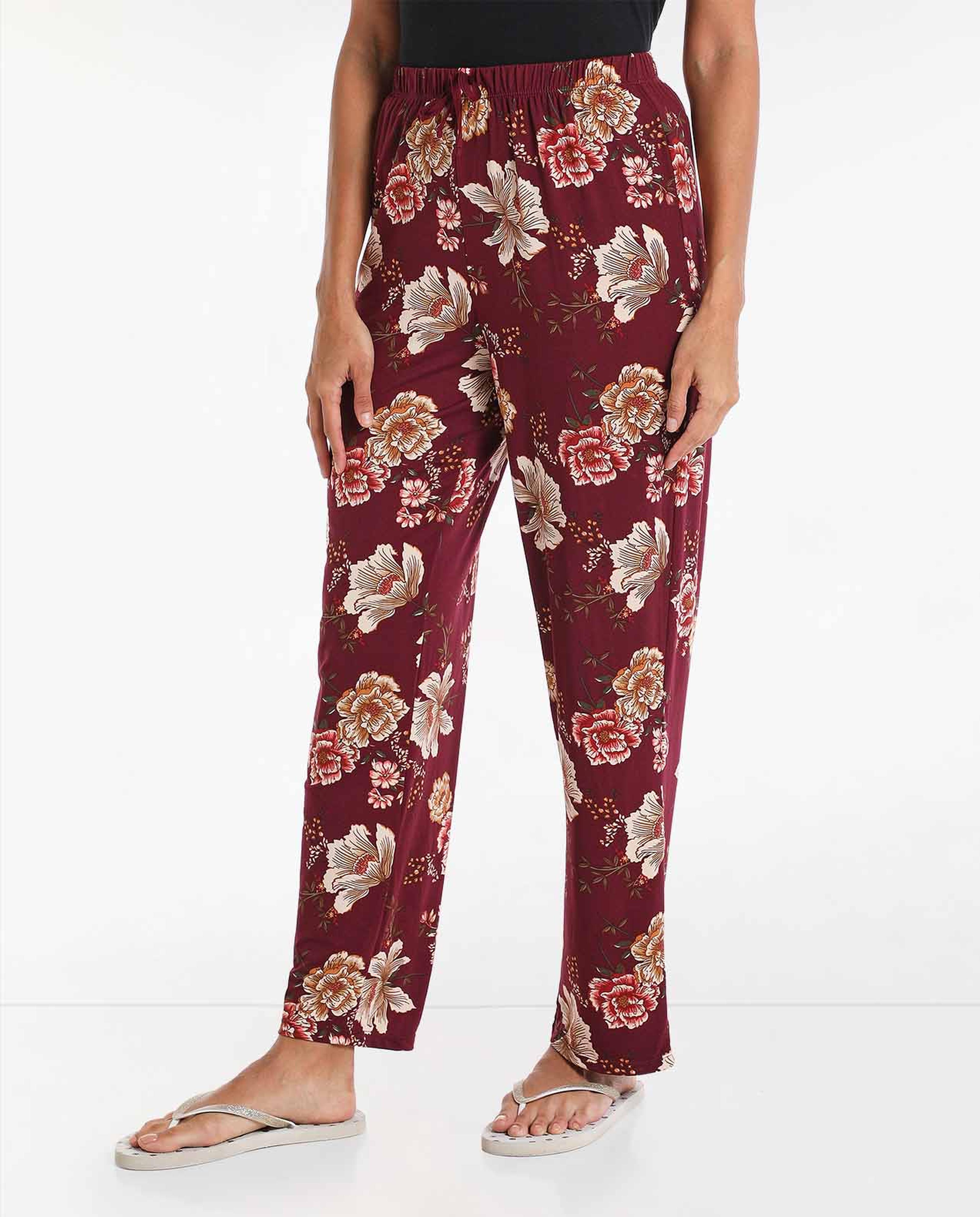 Printed Pyjama with Elasticated Drawstring Waist