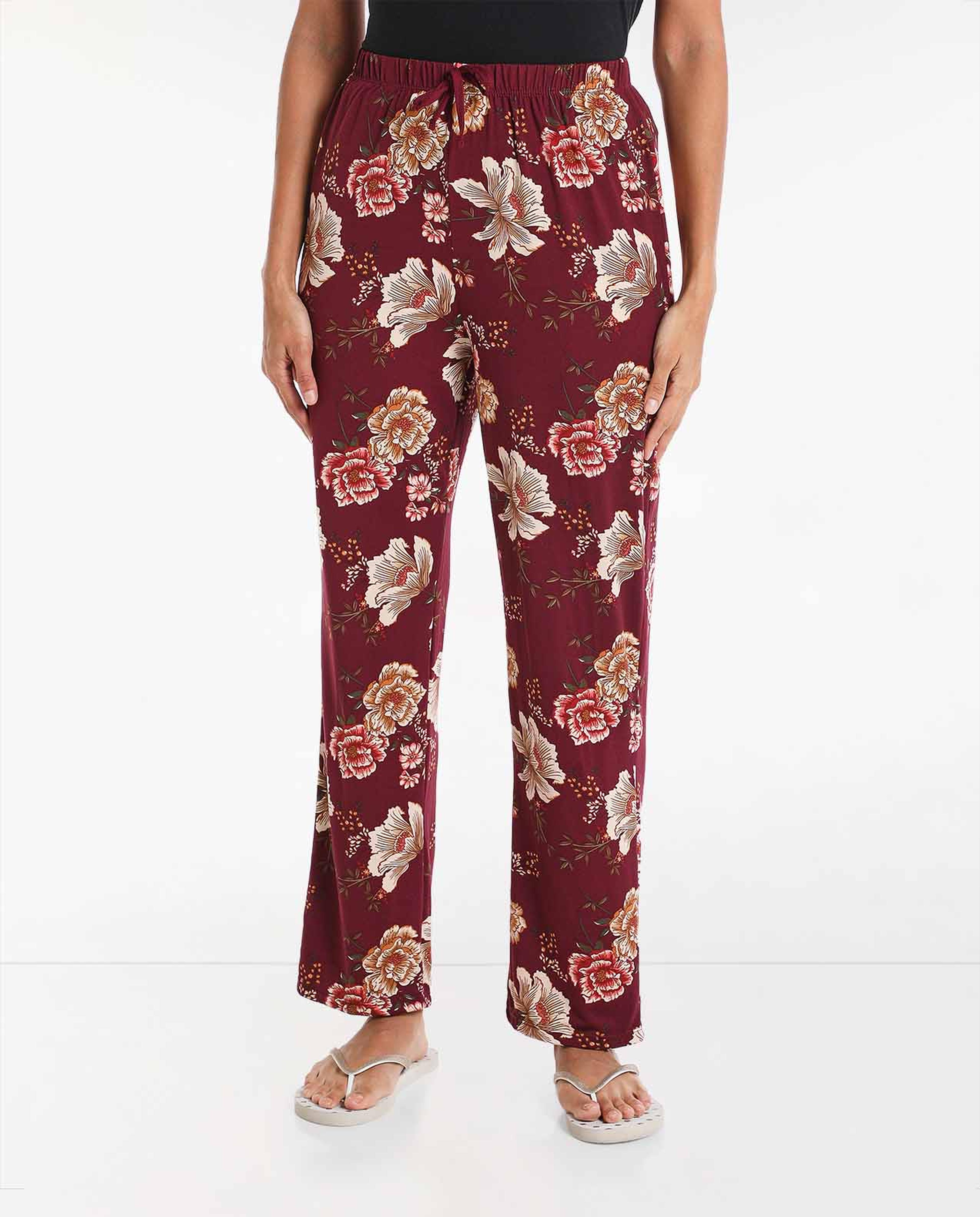 Printed Pyjama with Elasticated Drawstring Waist