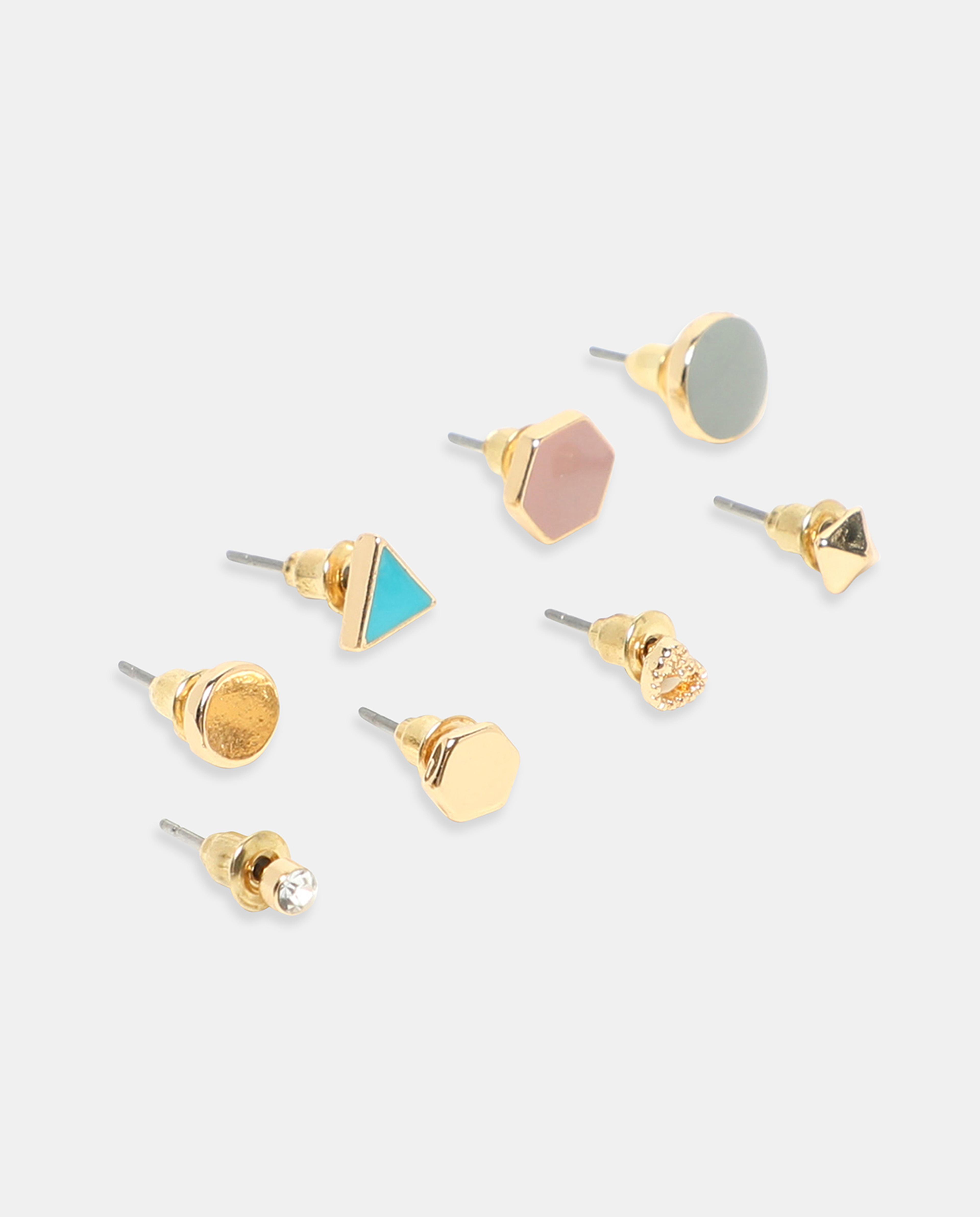 Set of 9 Stud Earrings