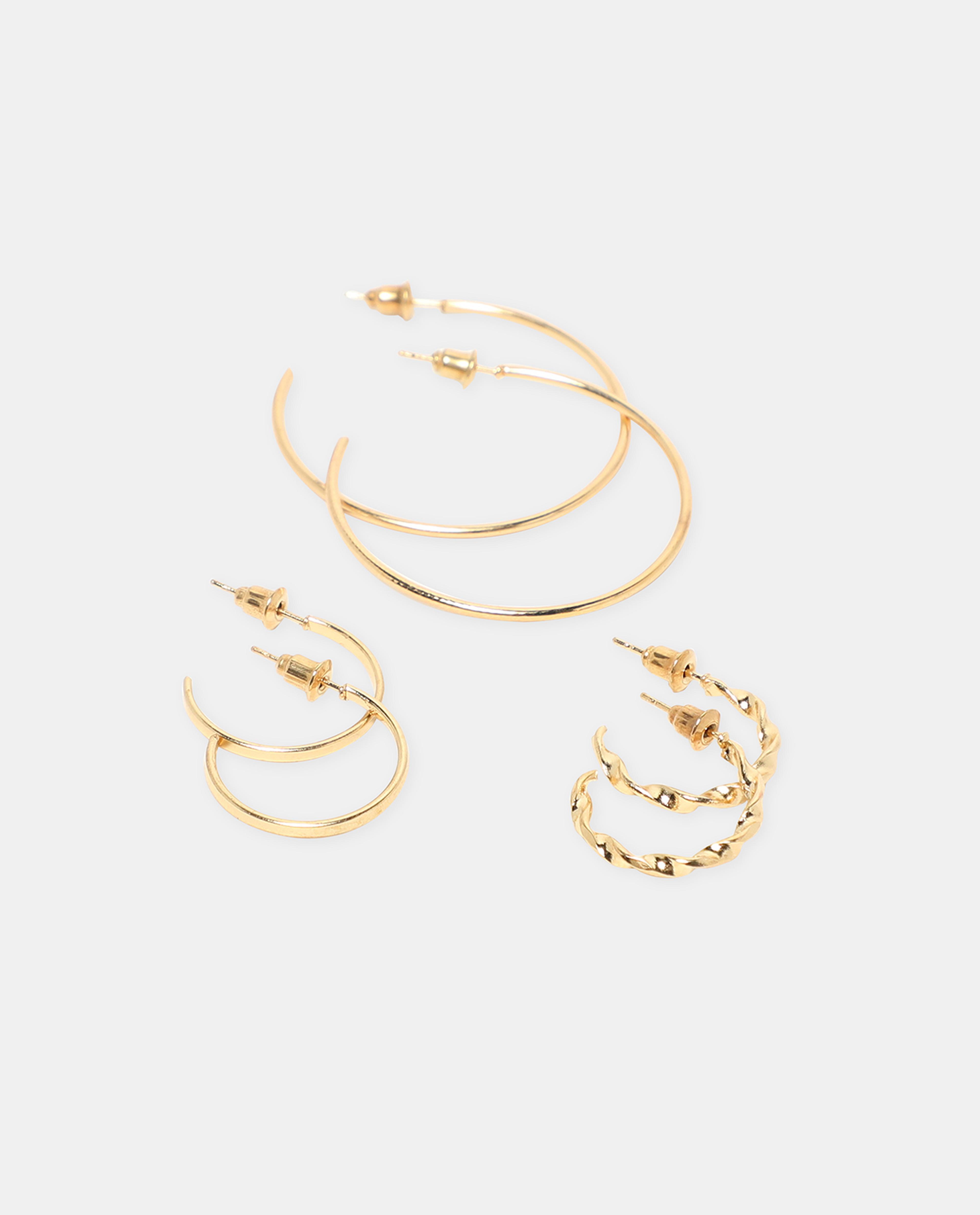 Set of 6 Hoop & Stud Earrings