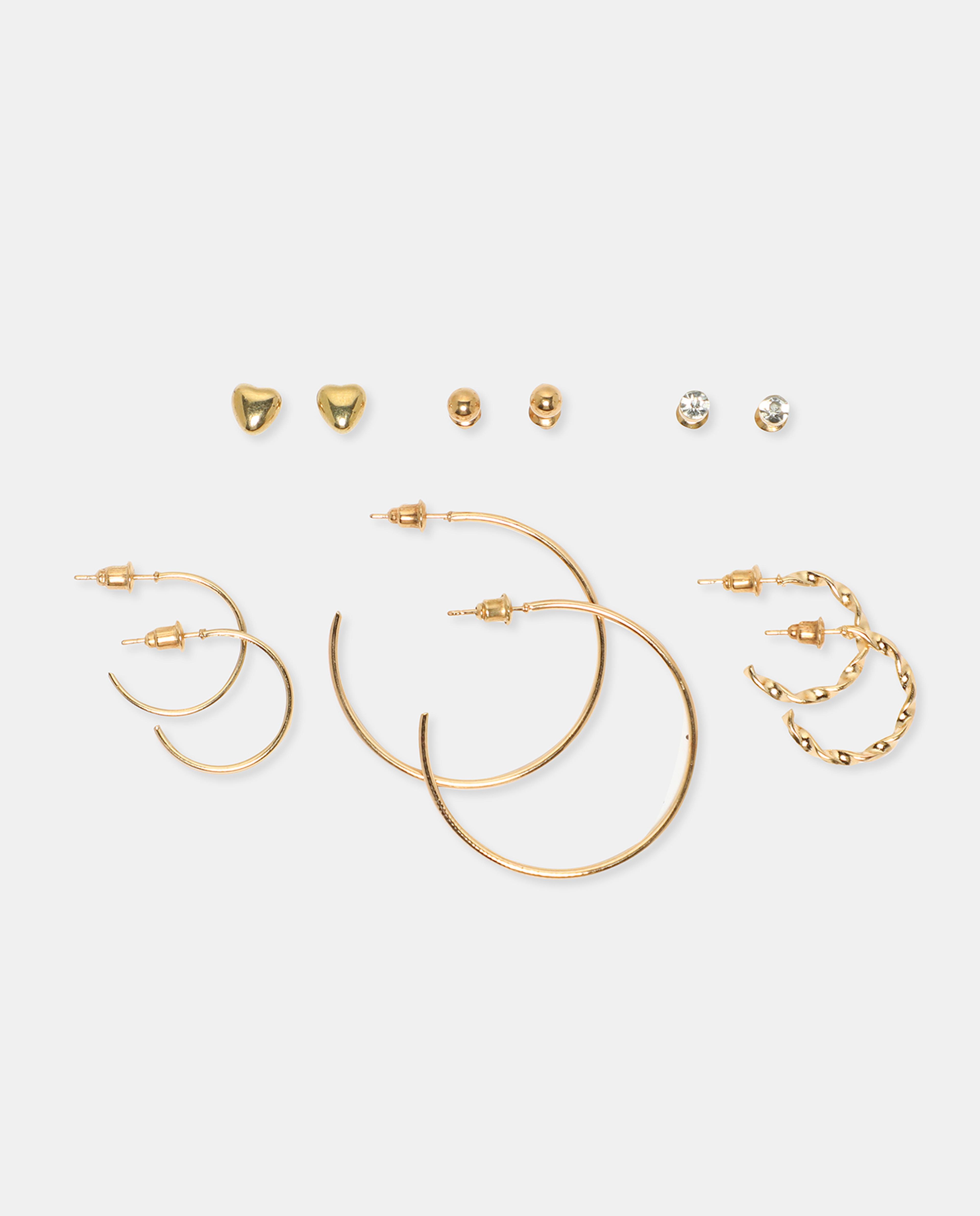 Set of 6 Hoop & Stud Earrings