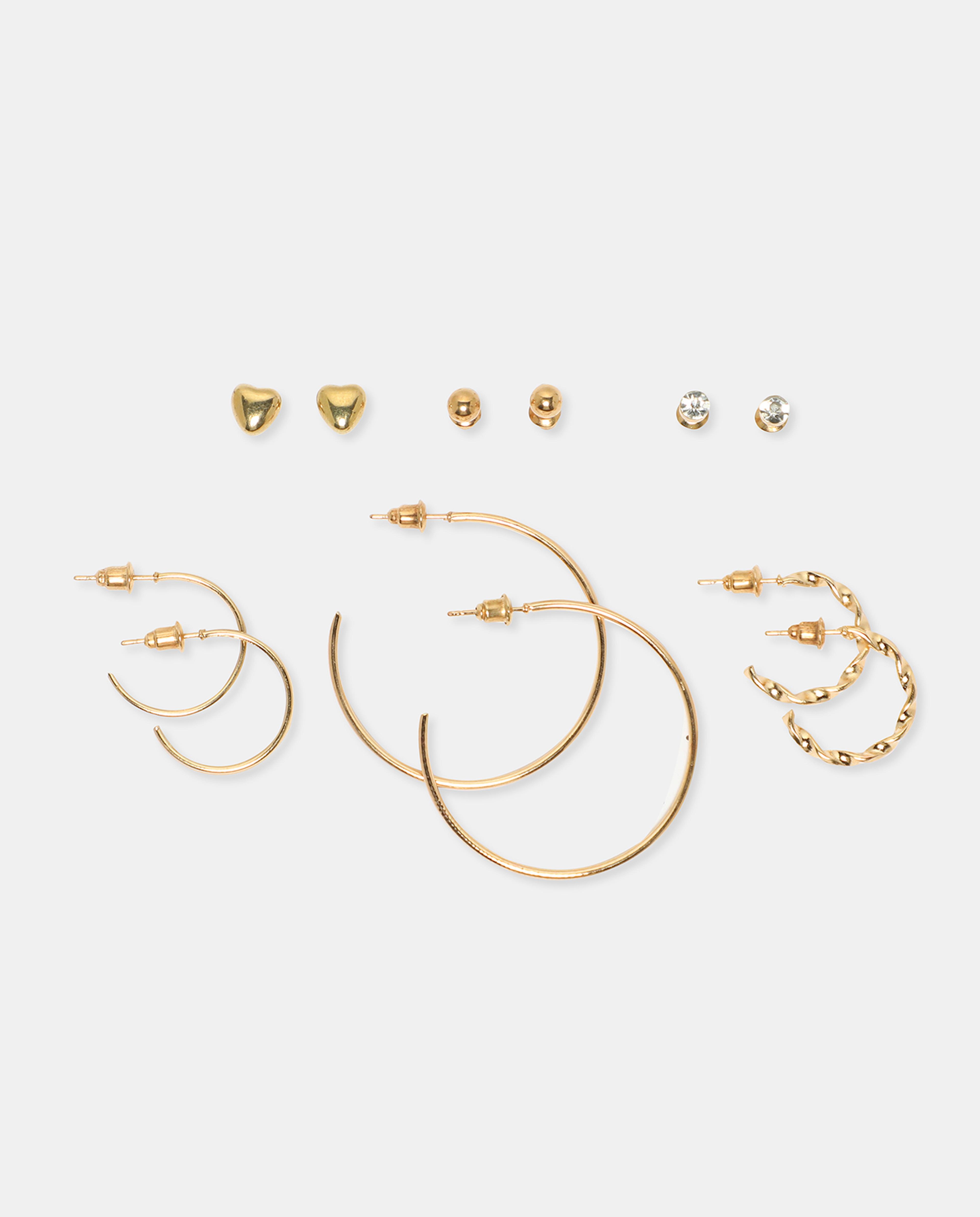 Set of 6 Hoop & Stud Earrings