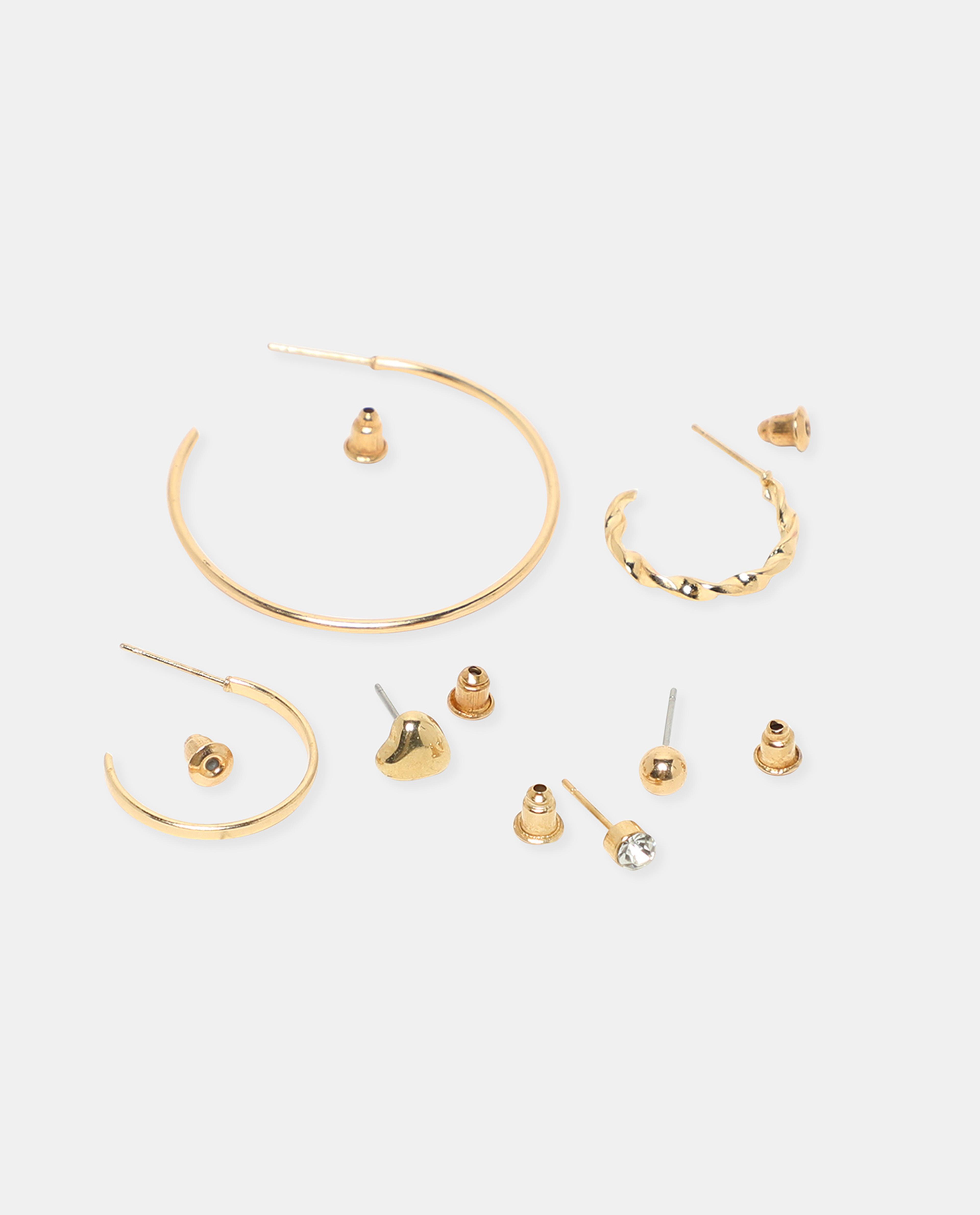 Set of 6 Hoop & Stud Earrings