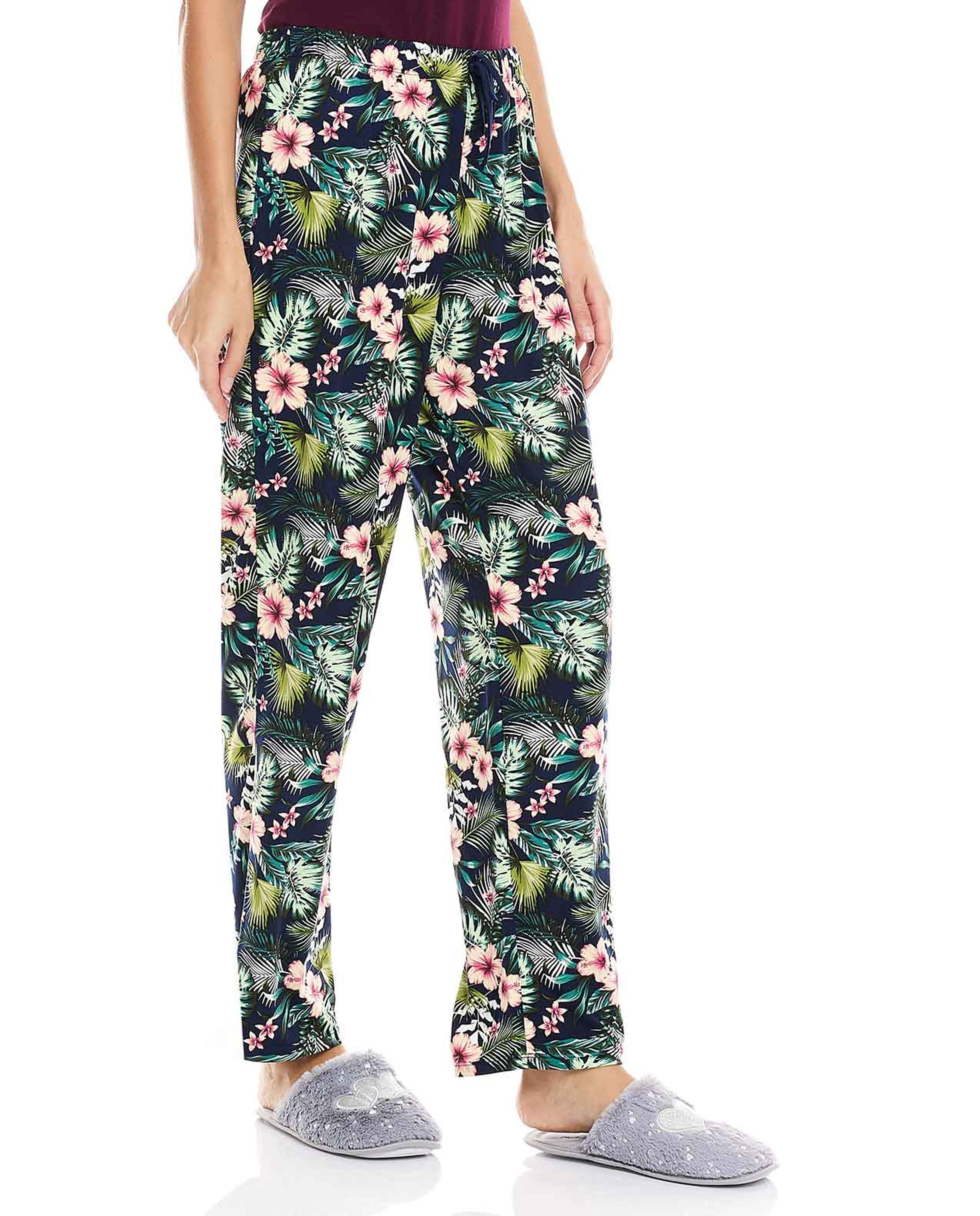 Printed Lounge Pants with Elasticated Waist