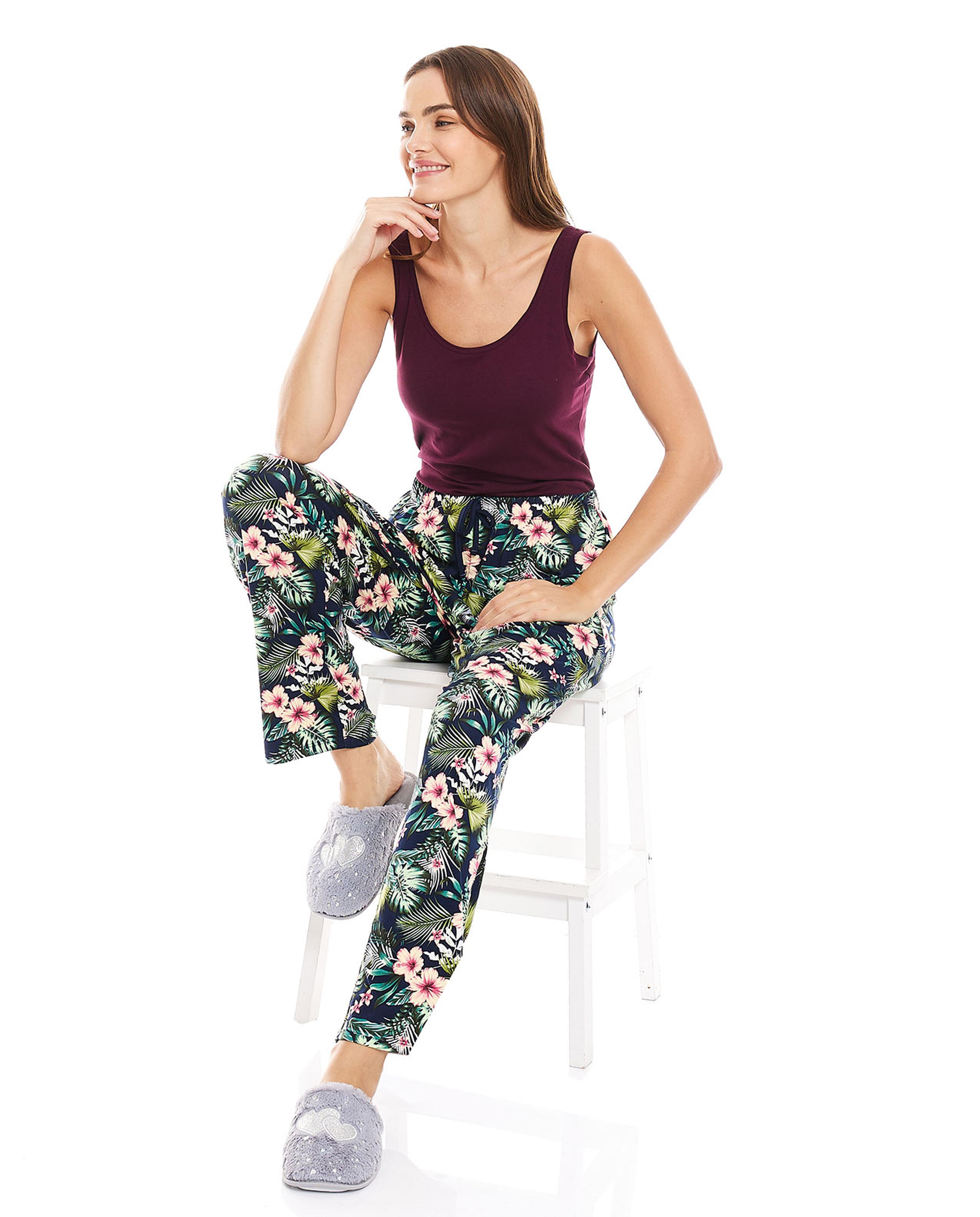 Printed Lounge Pants with Elasticated Waist