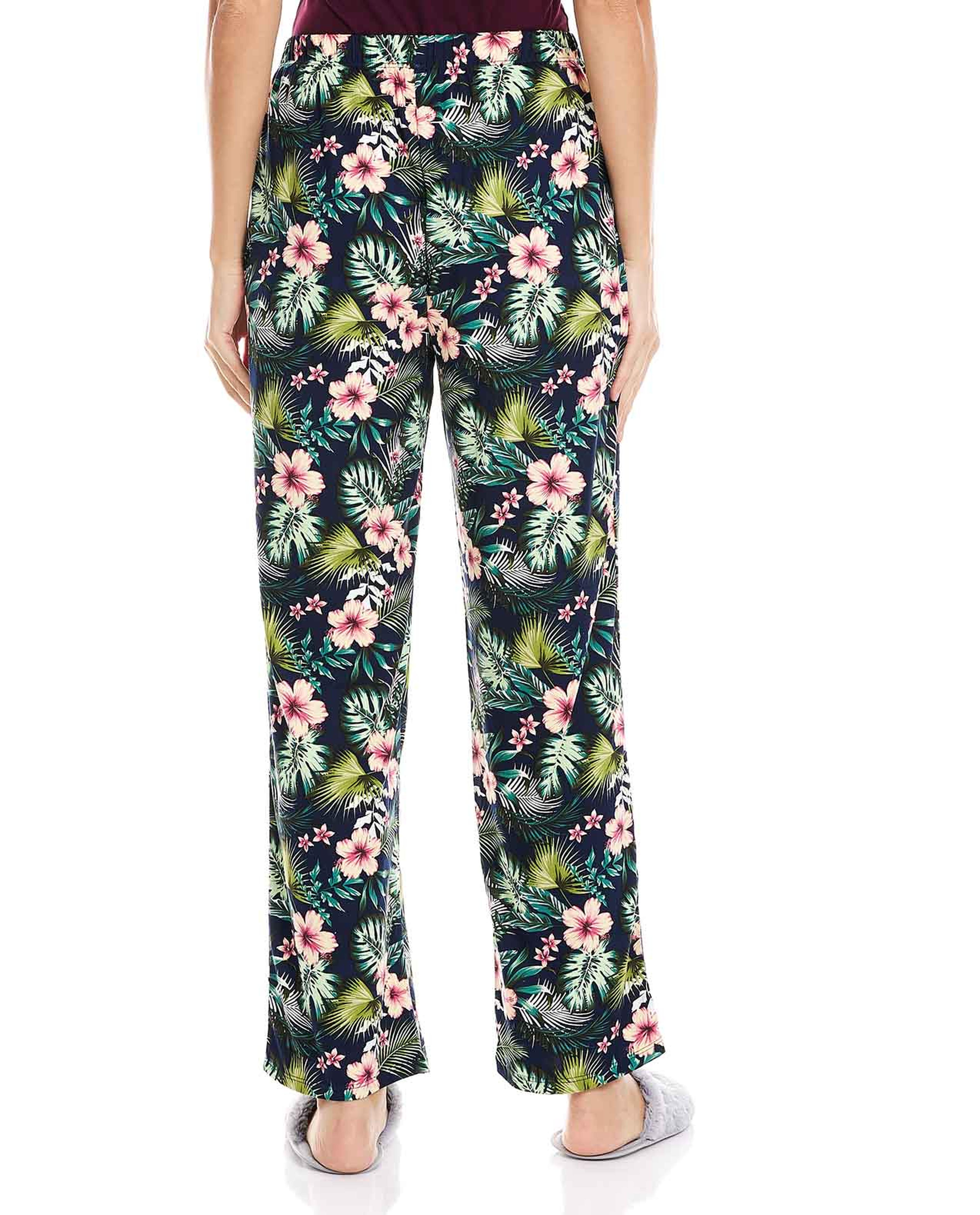 Printed Lounge Pants with Elasticated Waist