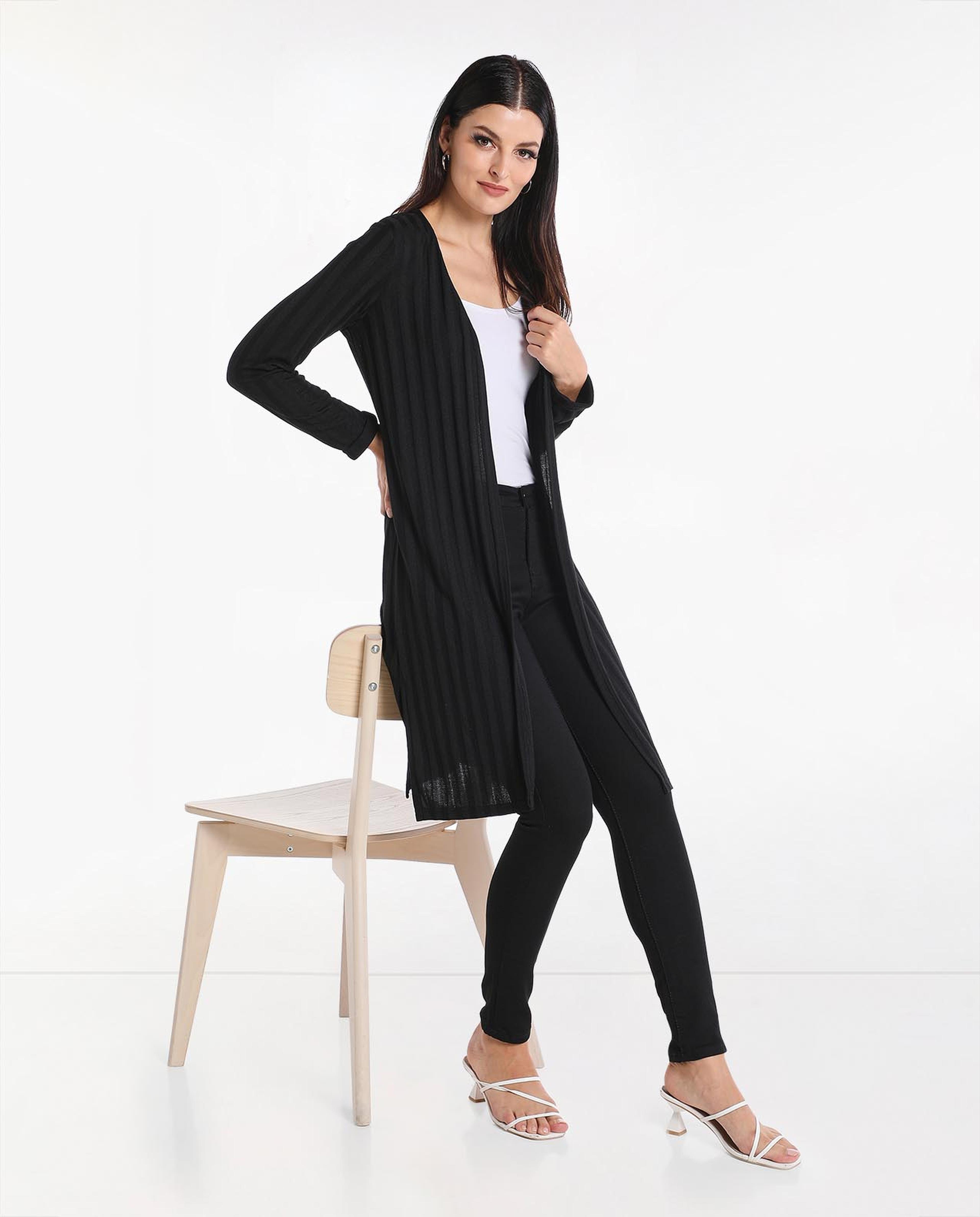 Solid Casual Shrug with Long Sleeve