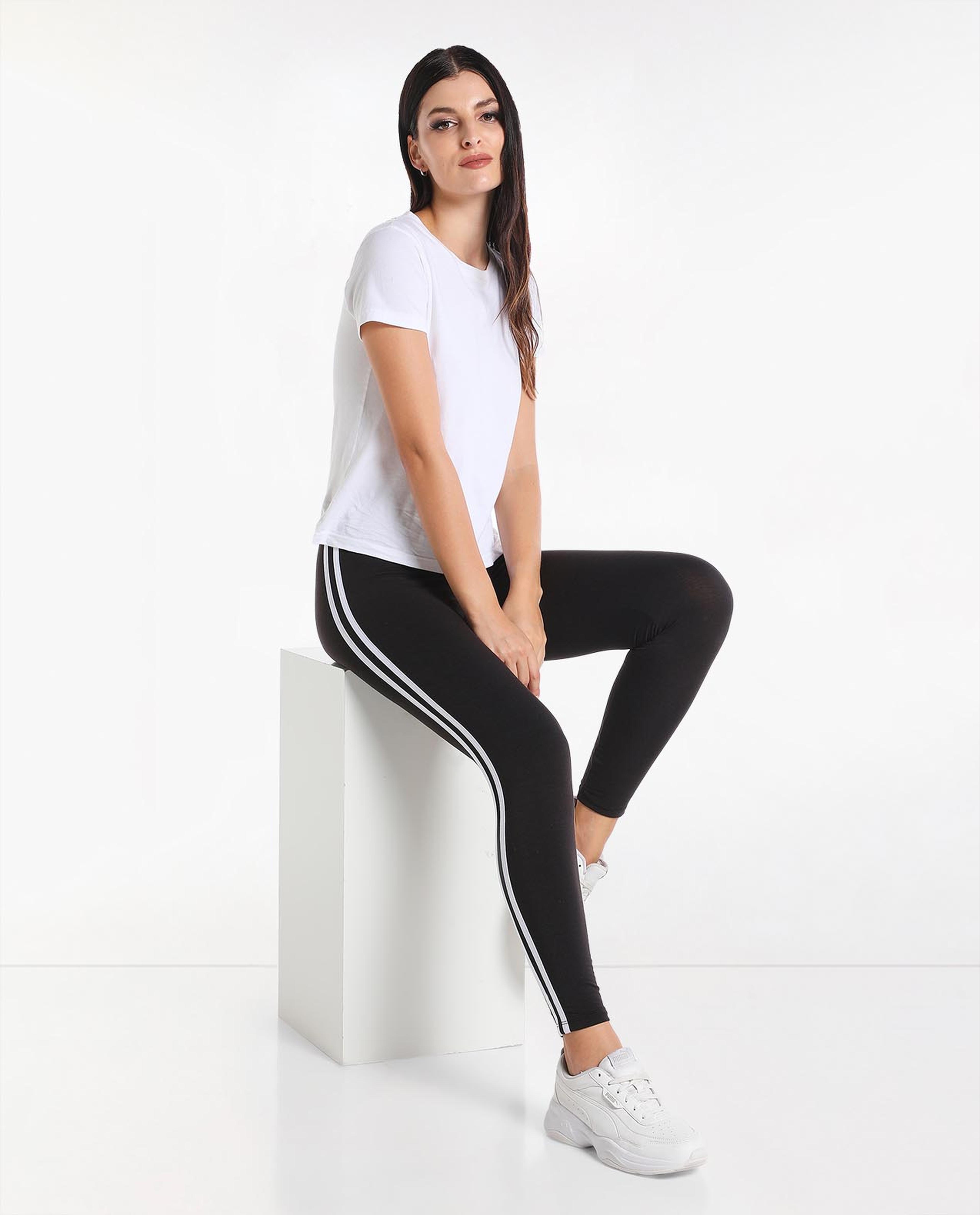 Sideline Stripe Leggings with Elasticated Waist