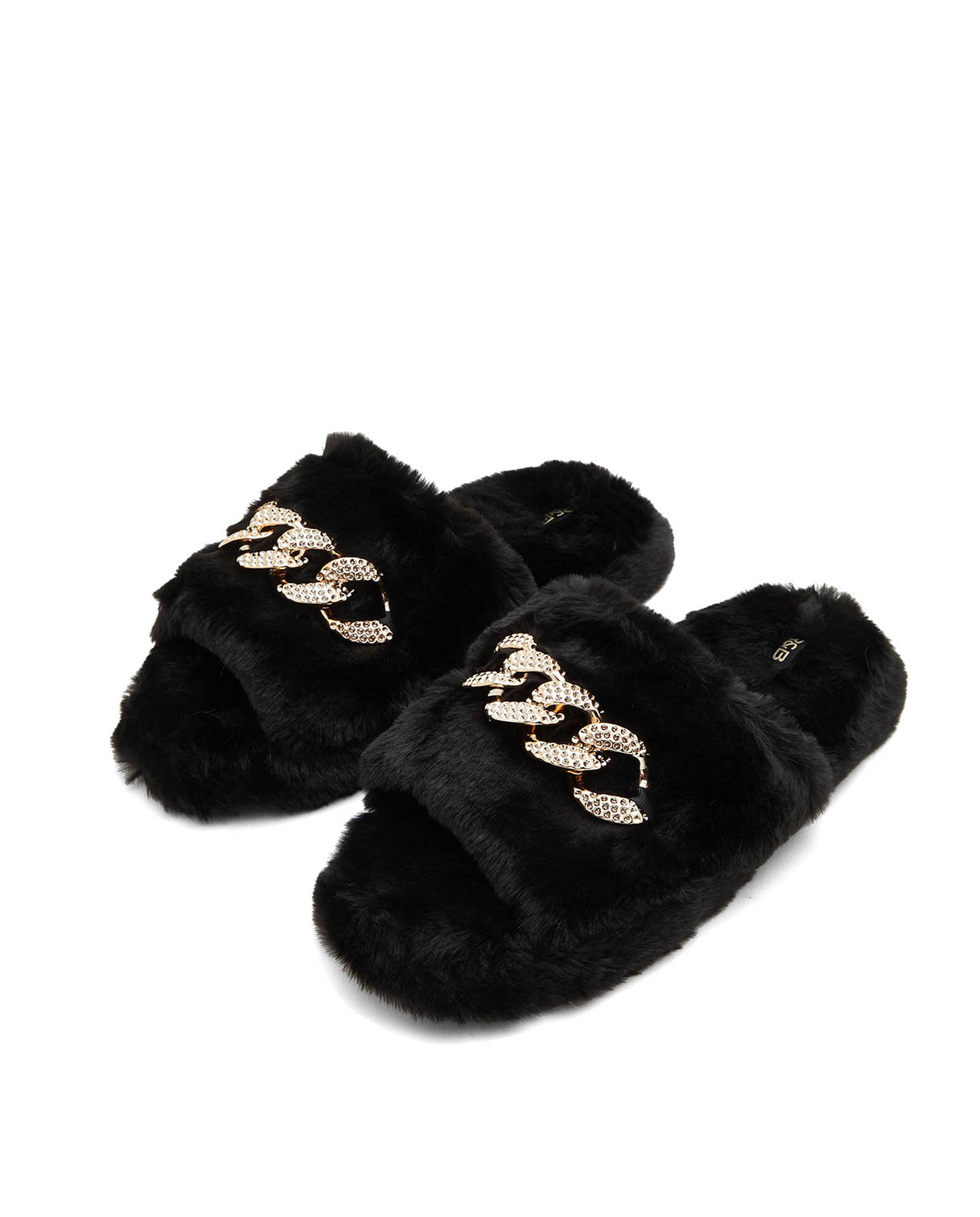 Link-Chain Furry Bedroom Slippers