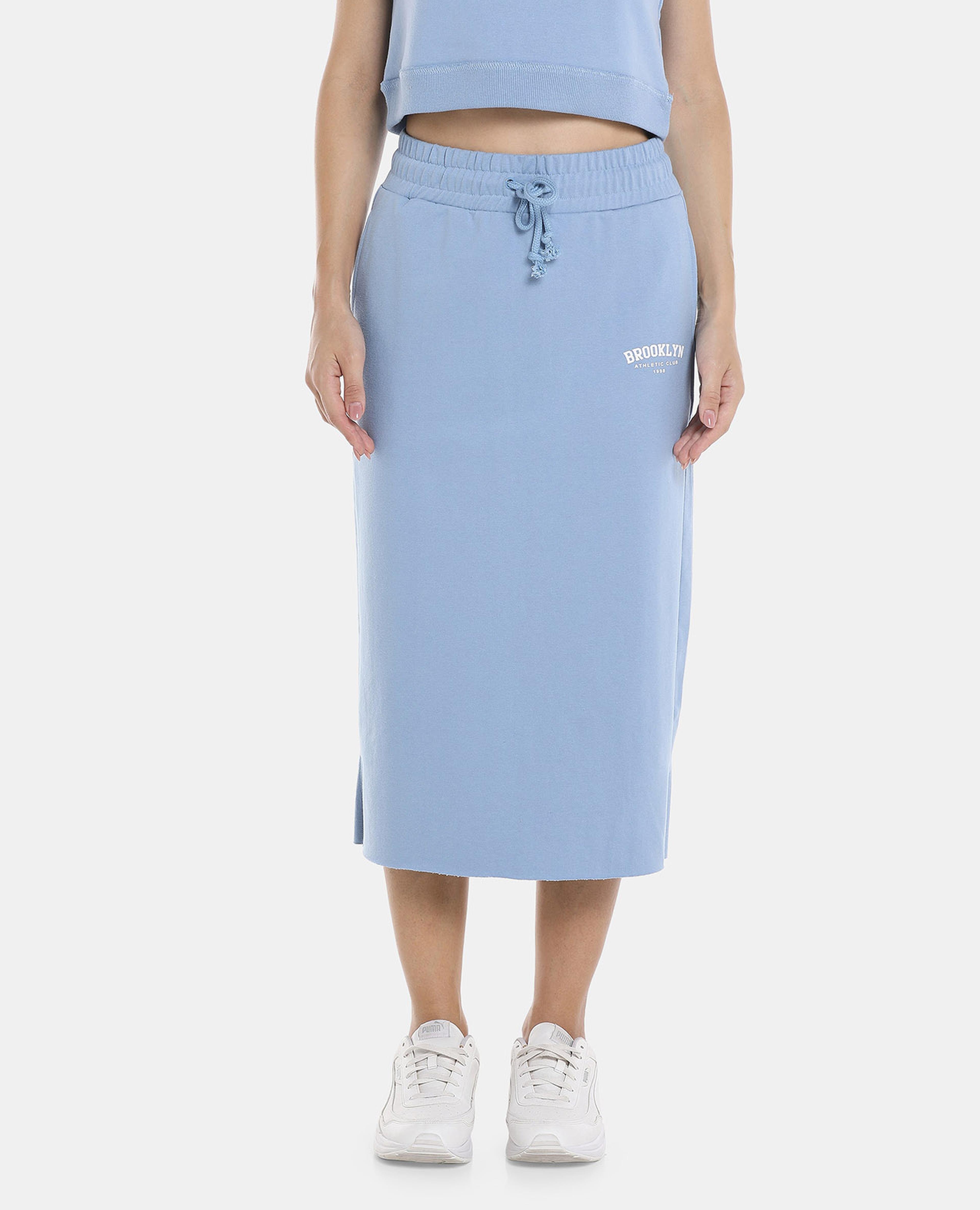 Printed Midi Length Skirt
