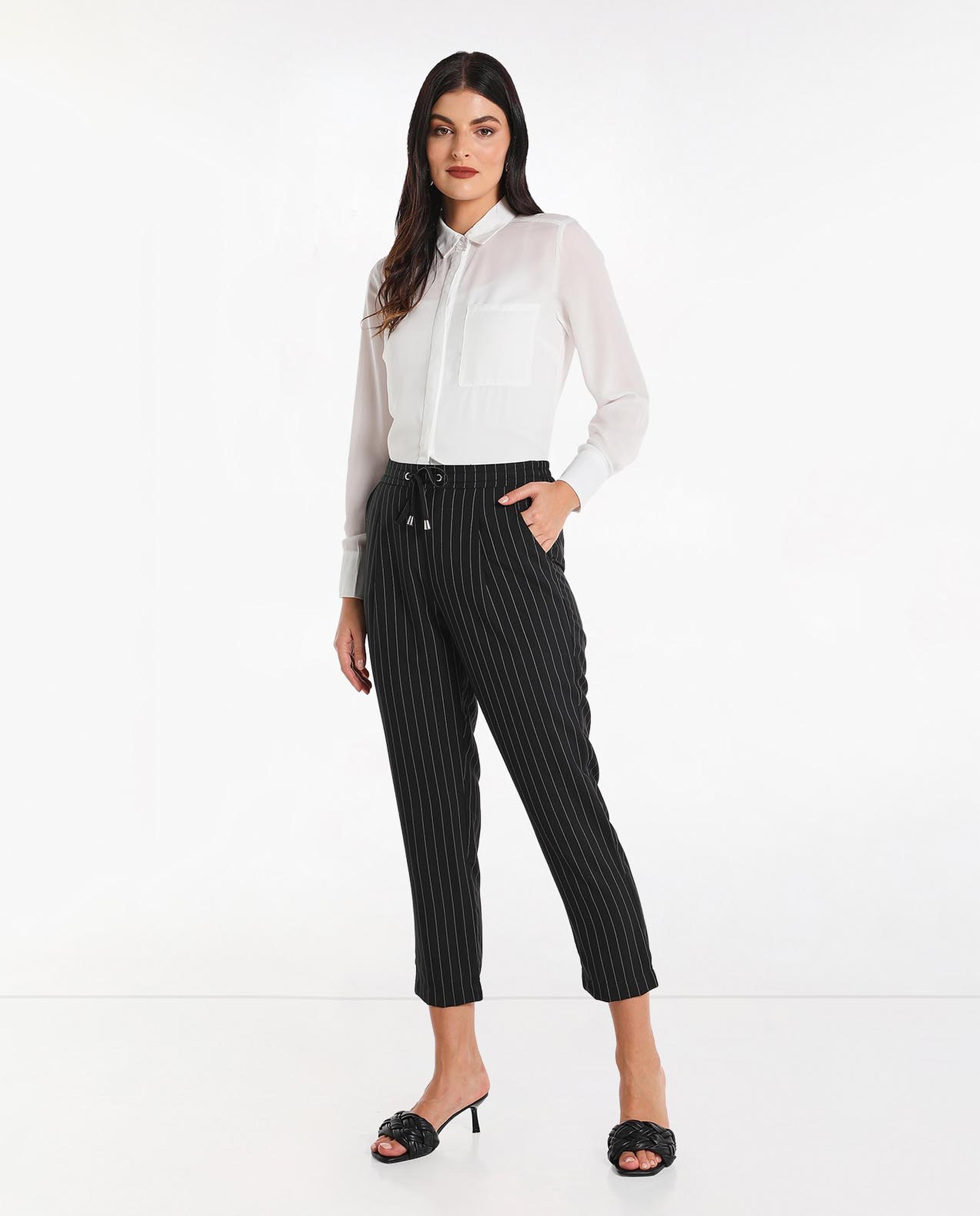 Solid Shirt Style High Low Top With Long Sleeves And Classic Collar