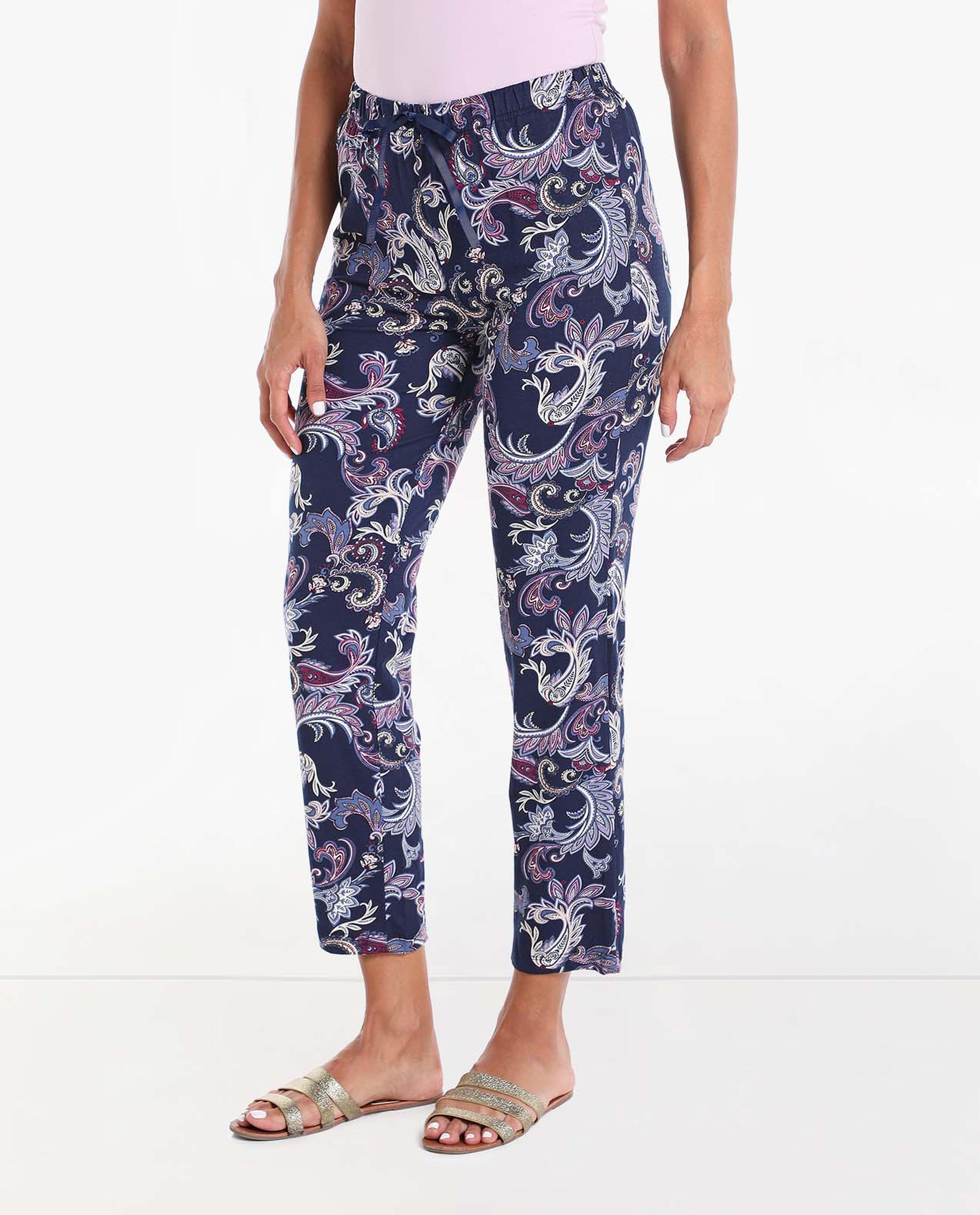 Printed Lounge Pants With Drawstring Waist