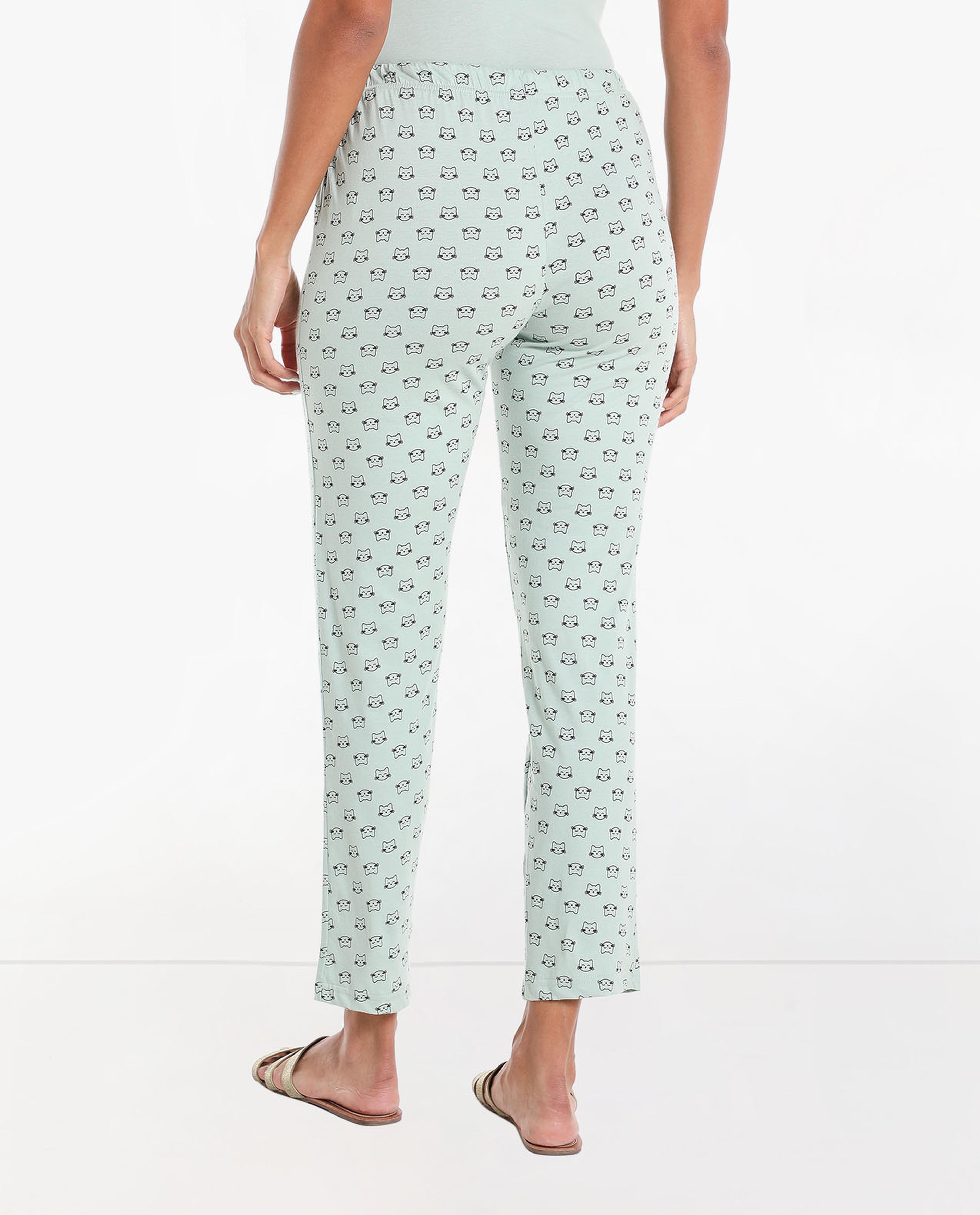 Printed Lounge Pants With Drawstring Waist