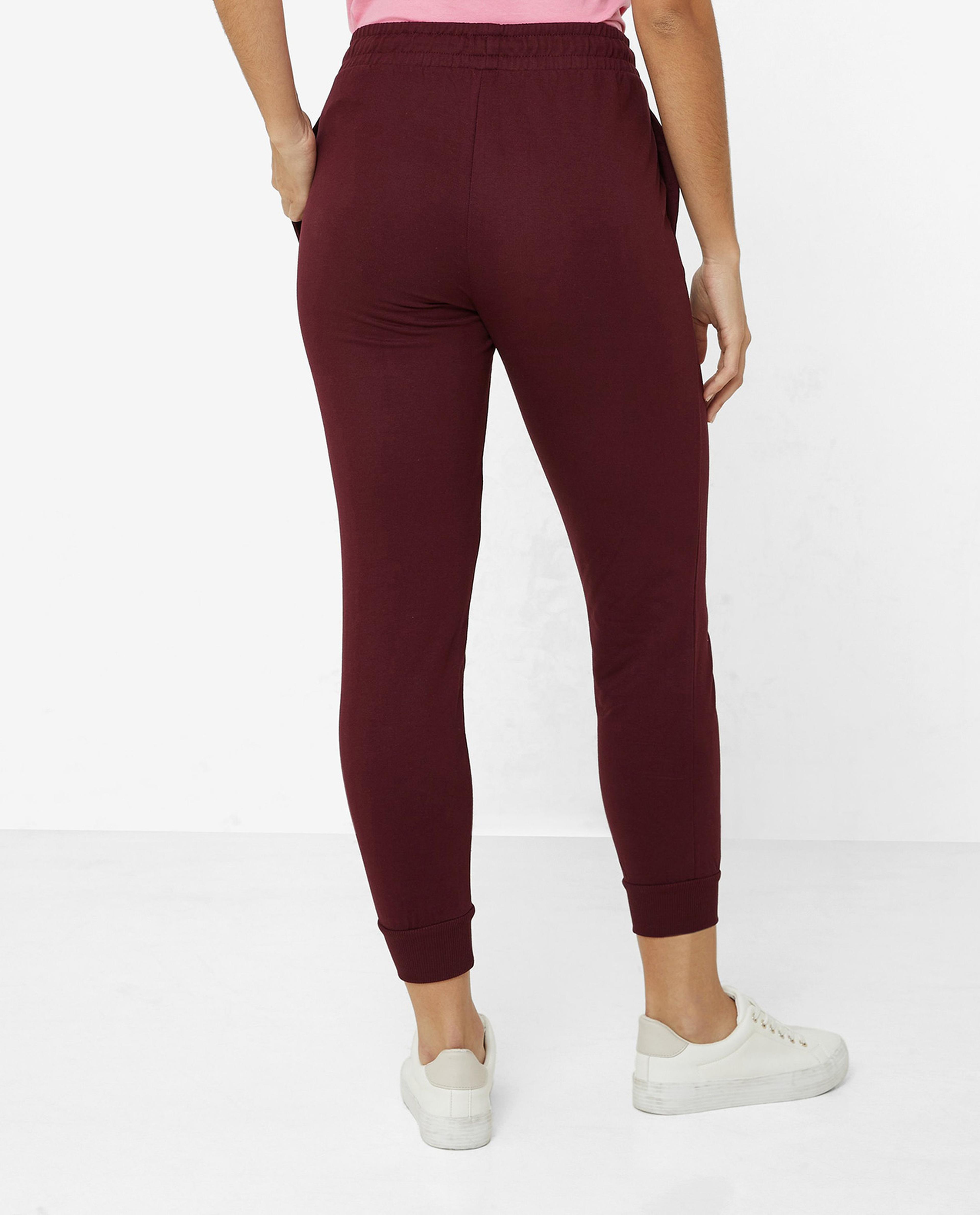 Solid Joggers with Elasticated Drawstring Waist