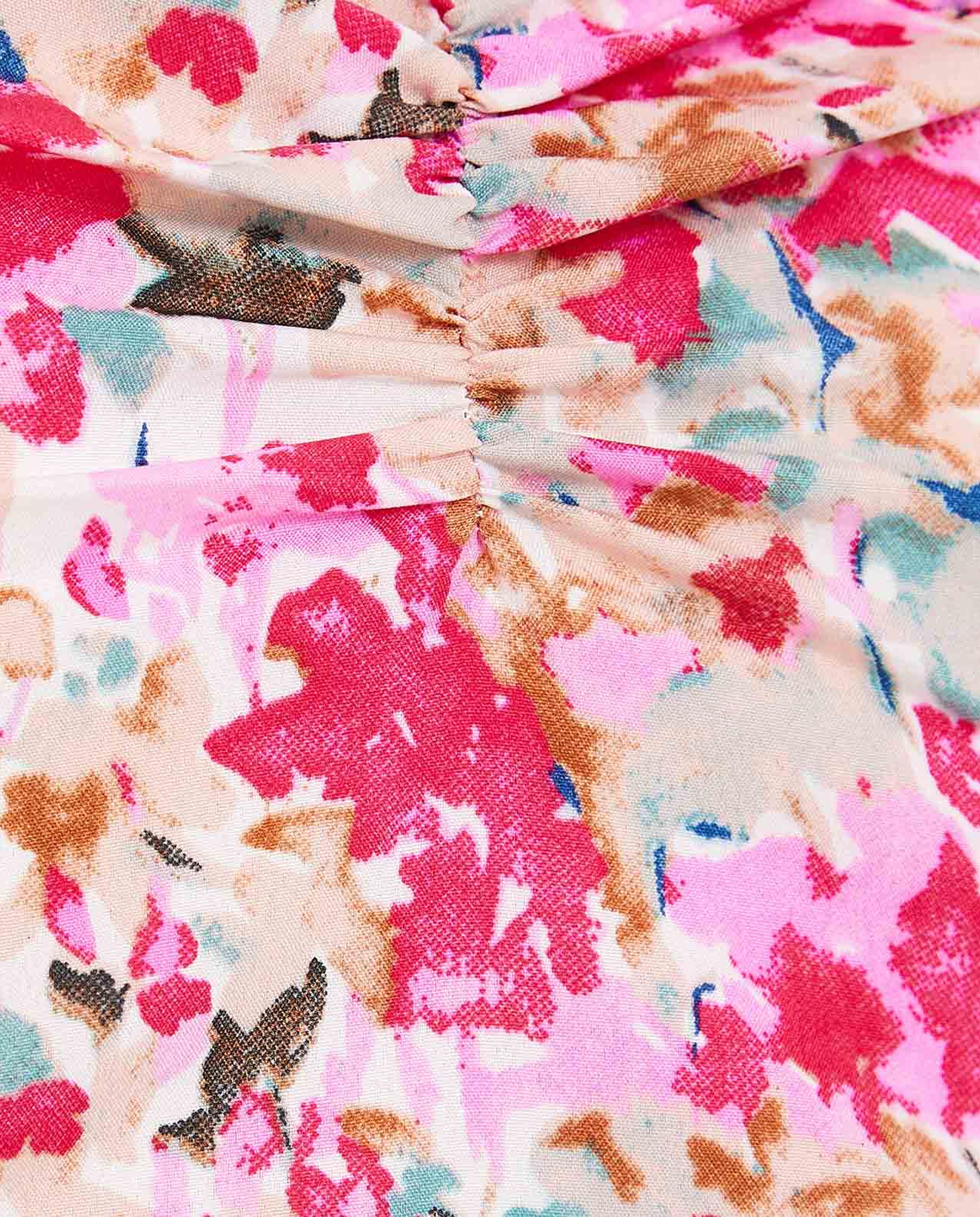 Floral Printed Maxi Dress with Sweetheart Neck and Puff Sleeves