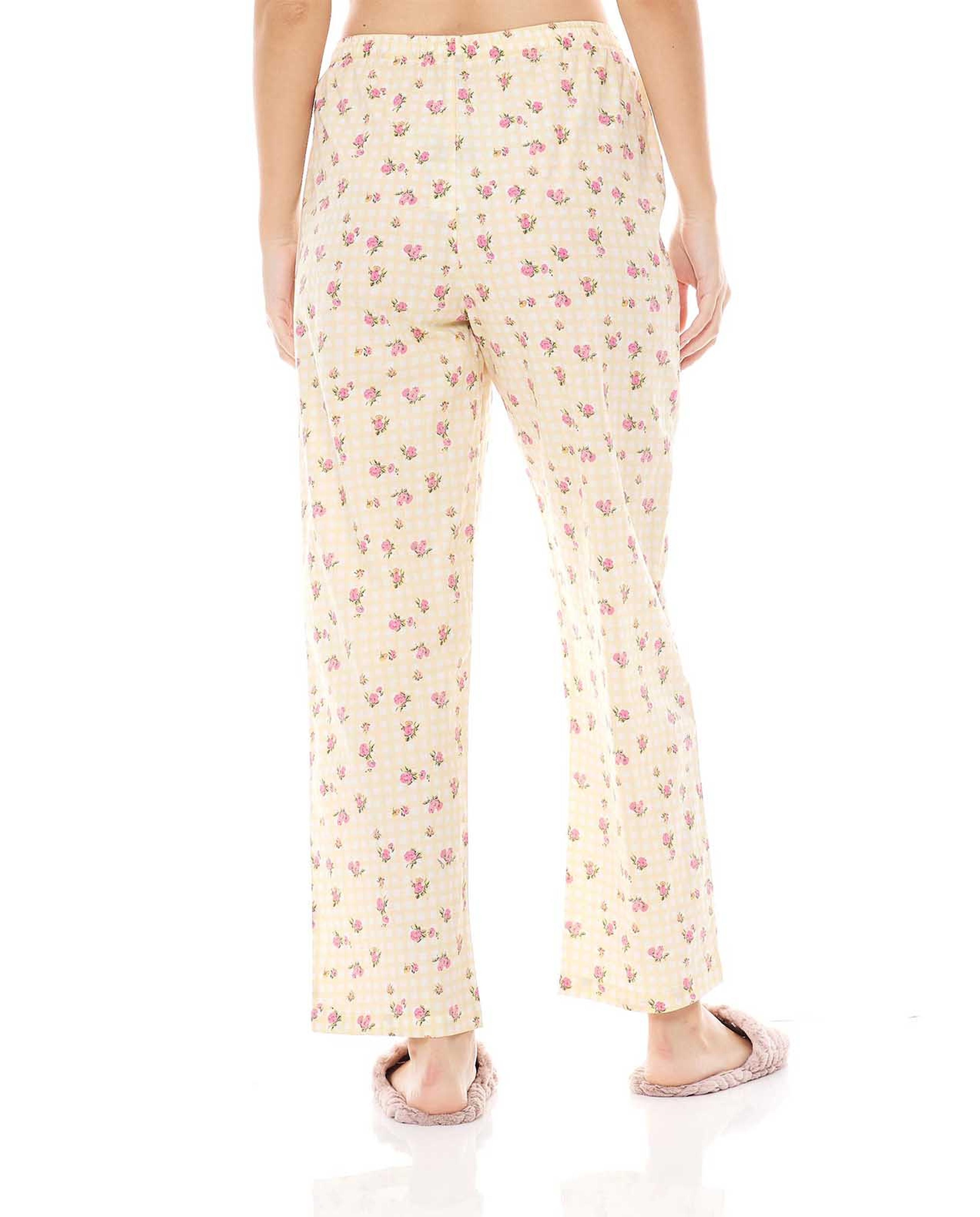 Printed Sleep Bottoms with Drawstring Waist