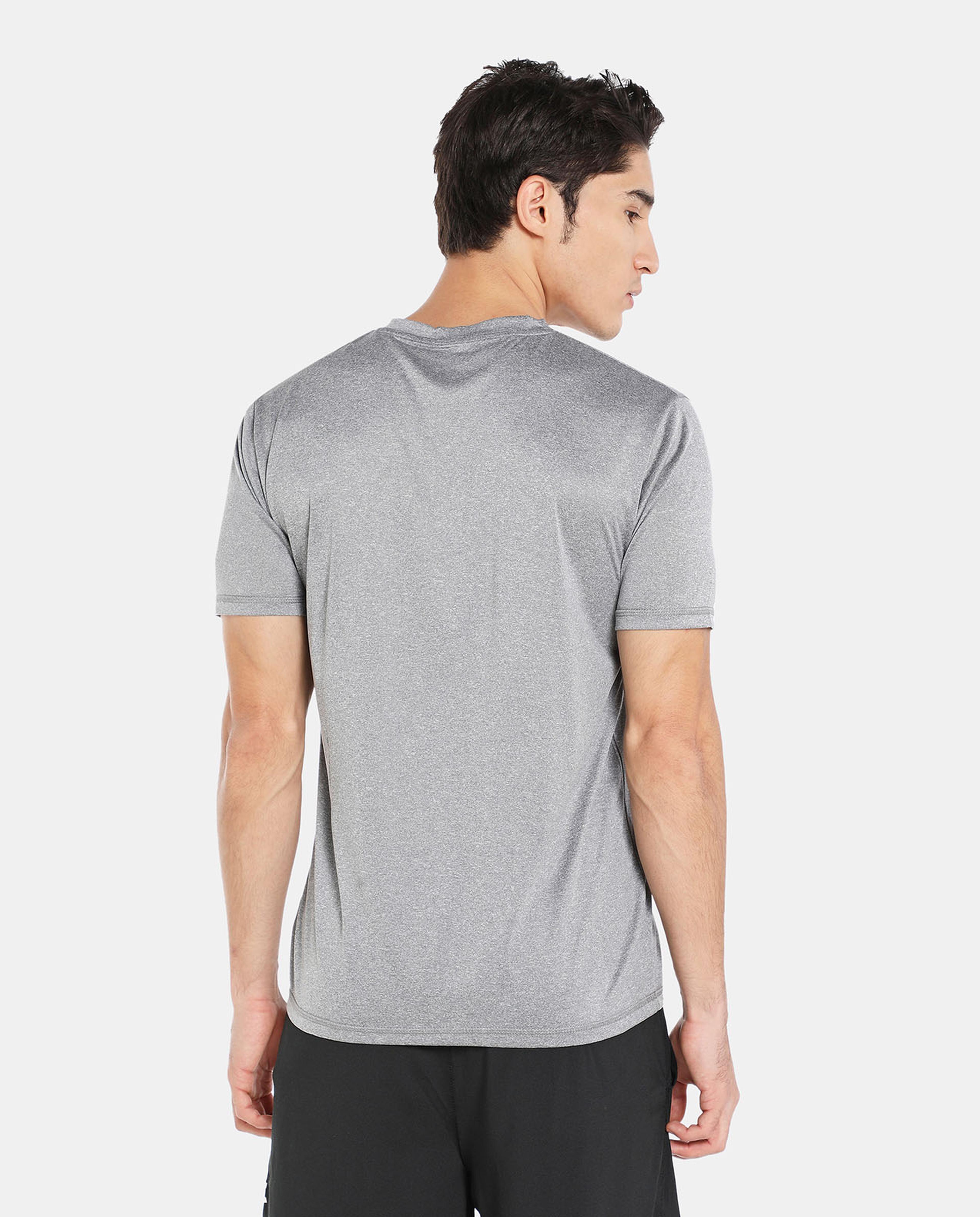 Grey Polyester Graphic Tee