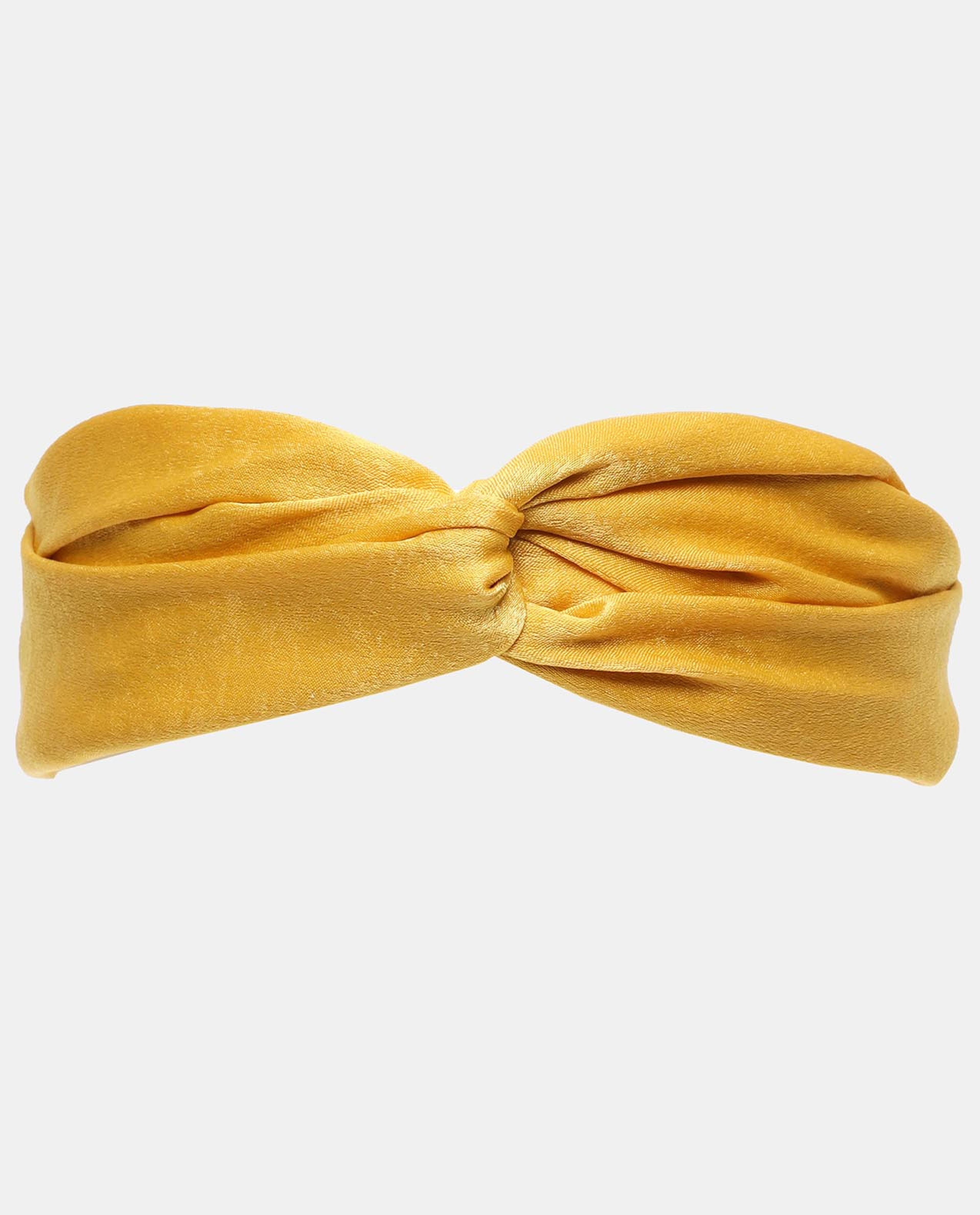 Mustard Knitted Soft Turban Bow Caps